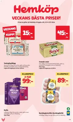 Förhandsgranska reklamblad Hemköp erbjudanden från butik Hemköp gäller från 21/09/2026