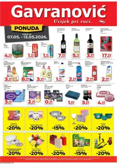 Pregled letka Gavranović Katalog trgovine Gavranović vrijedi od 07.05.2026
