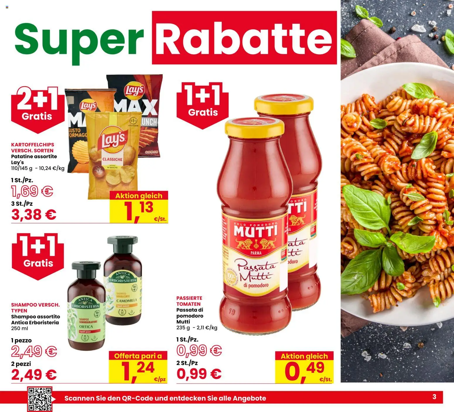 Anteprima dell'opuscolo Eurospar volantino Bolzano dal negozio Eurospar valido da 29/10/2026 - Pomodoro, Shampoo, Patatine, Passata di pomodoro, Mutti