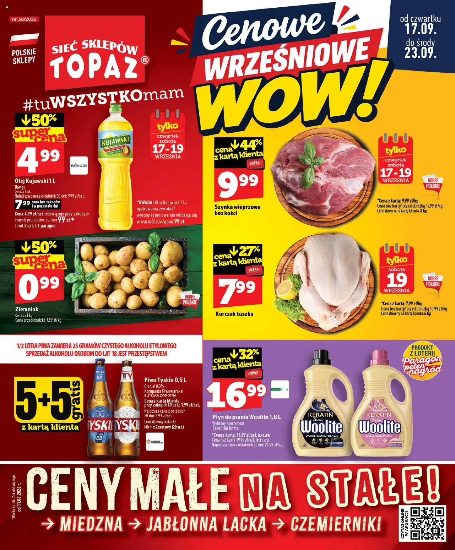 Pogląd gazetki "Topaz gazetka - Ceny małe na stałe" ze sklepu Topaz ważnej od 17.09.2026