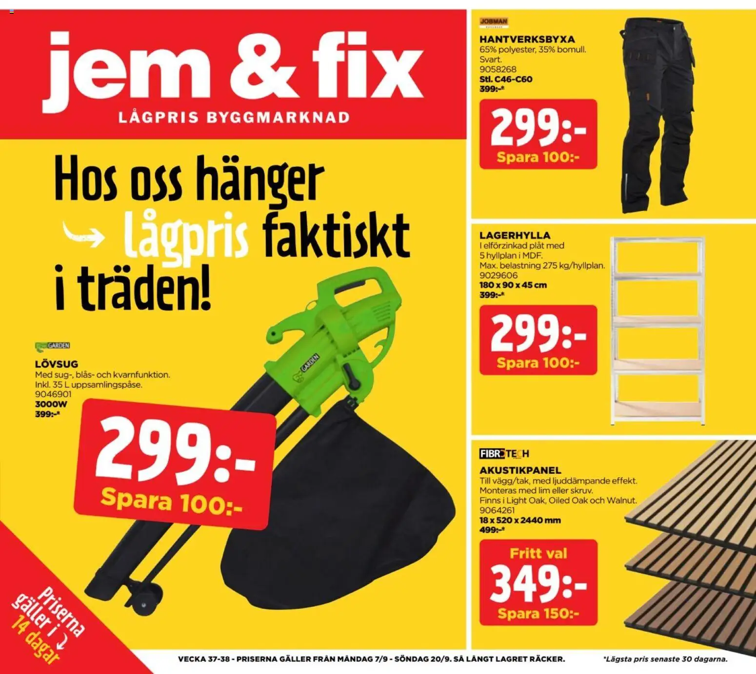 Förhandsgranska reklamblad Jem & Fix erbjudanden från butik Jem & Fix gäller från 06/09/2026