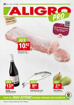 Vorschau des Merkblatts Aligro aktionen Chavannes, Matran, Genève, Sion vom Shop Aligro gültig von 07.09.2026 bis 12.09.2026