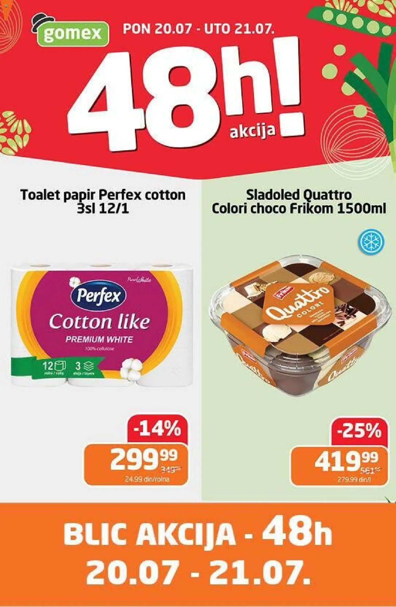 Pregled Gomex kataloga - važi od 20.07.2026 - Sladoled, Toalet papir