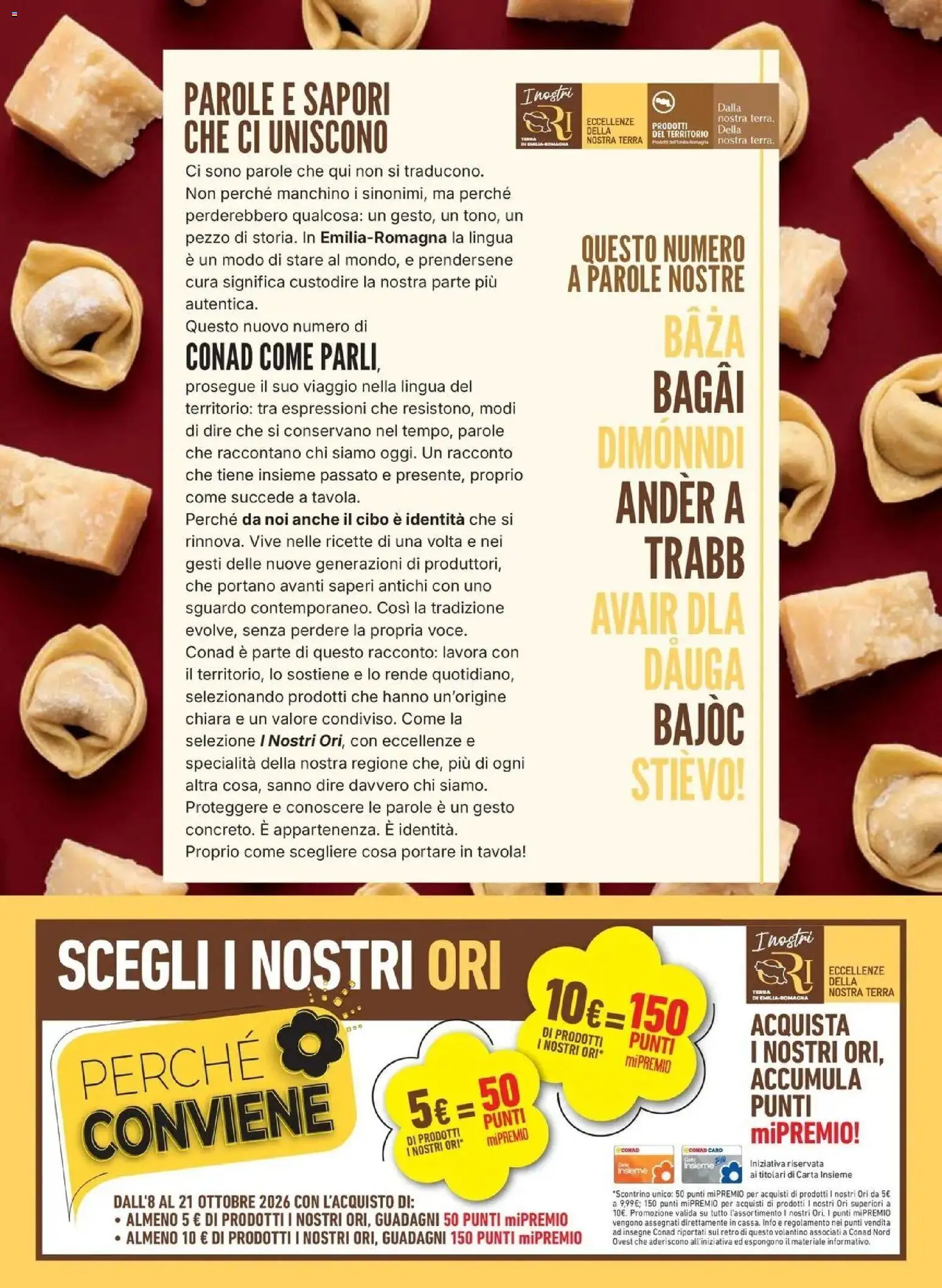 Anteprima dell'opuscolo Conad volantino Castel San Pietro Terme dal negozio Conad valido da 08/10/2026 - Terra, Specialità