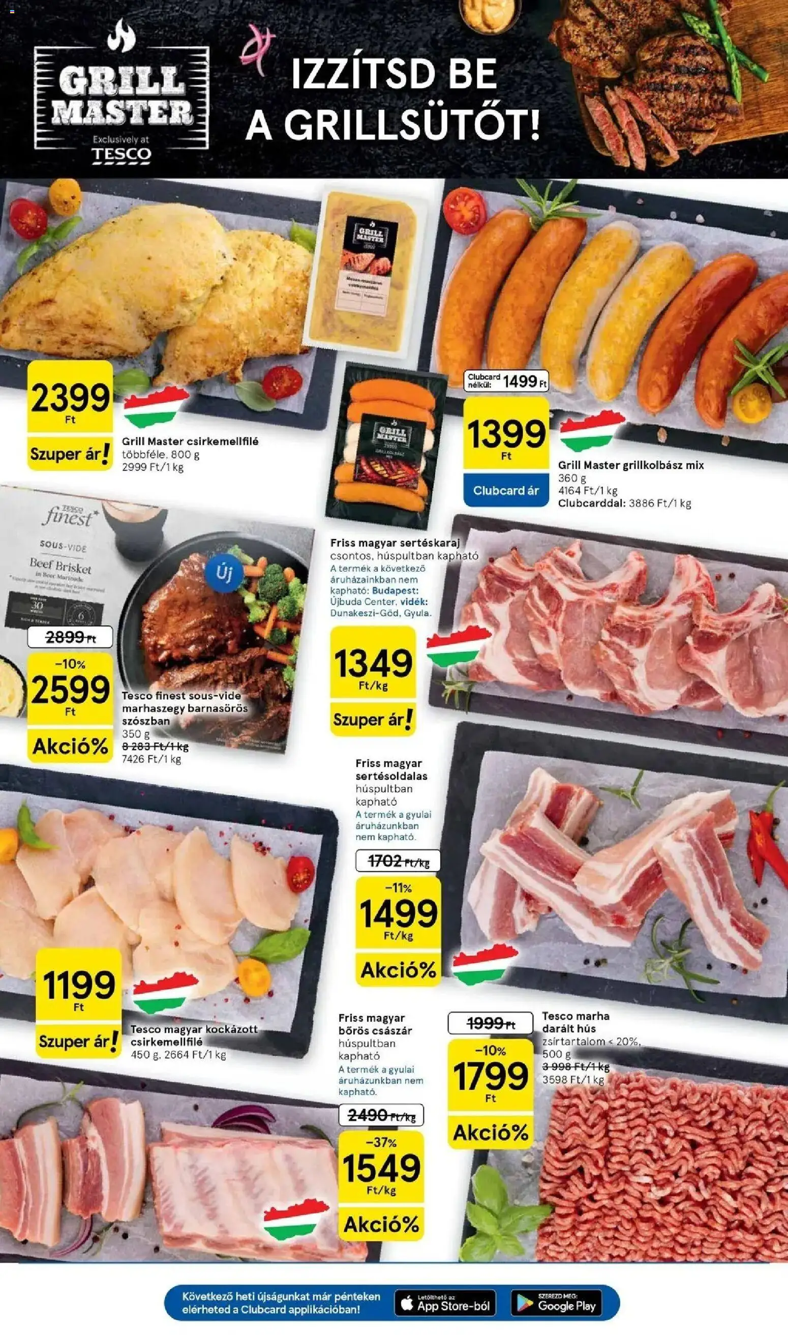 Tesco - Tesco akciós újság megtekintése, amely érvényes 2026.09.03.-től - Grill, Hús, Darált hús, Sertéskaraj, Sertésoldalas, Grillkolbász, Csirkemellfilé