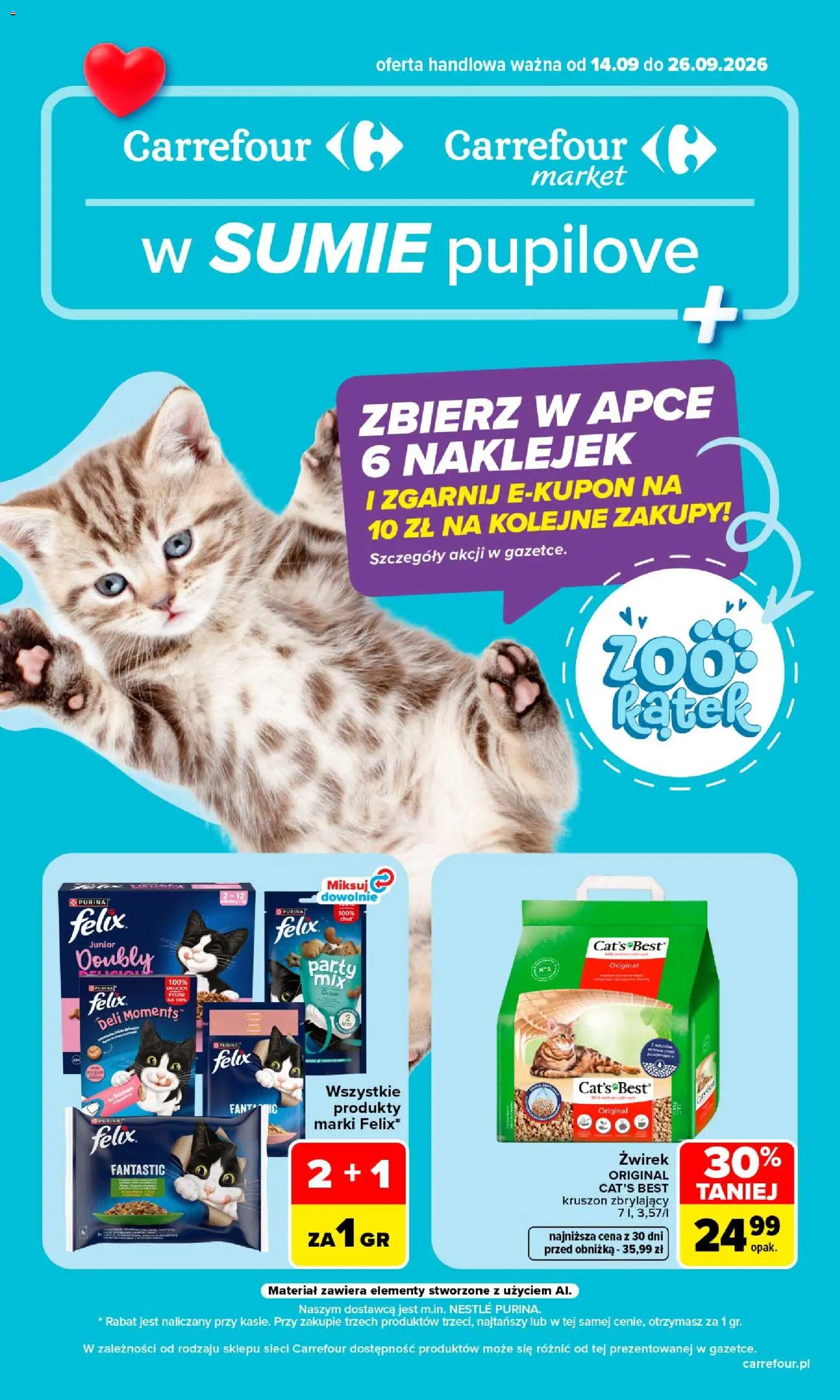 Pogląd gazetki "Carrefour gazetka - Pupilove" ze sklepu Carrefour ważnej od 14.09.2026