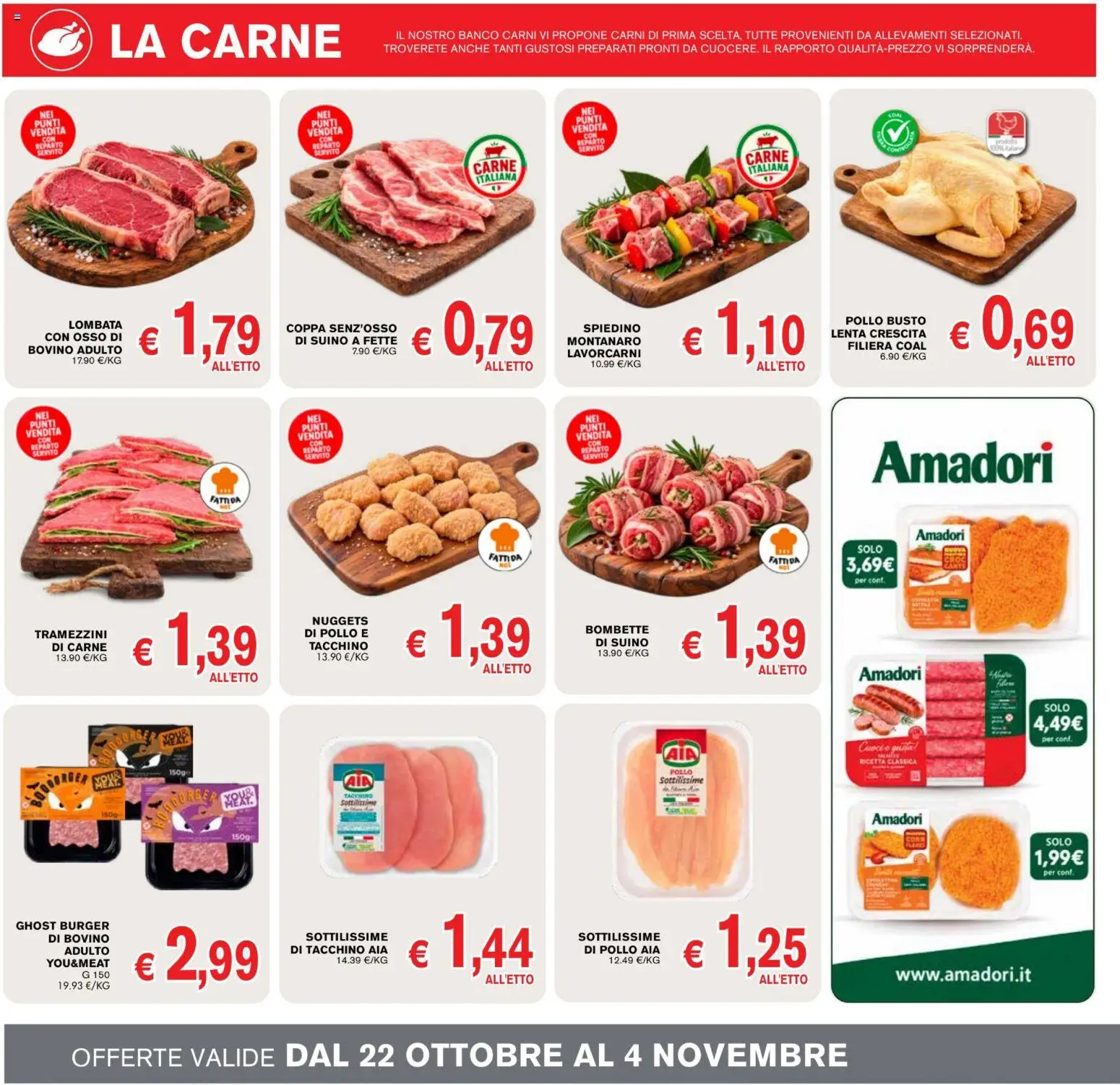 Anteprima dell'opuscolo Coal volantino èccoMi Guardiagrele dal negozio Coal valido da 22/10/2026 - Pollo, Carne, Tacchino, Bovino, Nuggets, Suino