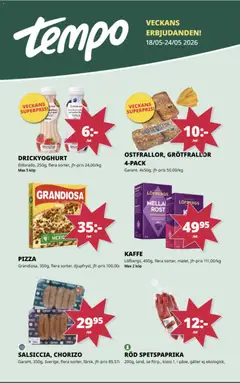 Förhandsgranska reklamblad Tempo erbjudanden från butik Tempo gäller från 18/05/2026
