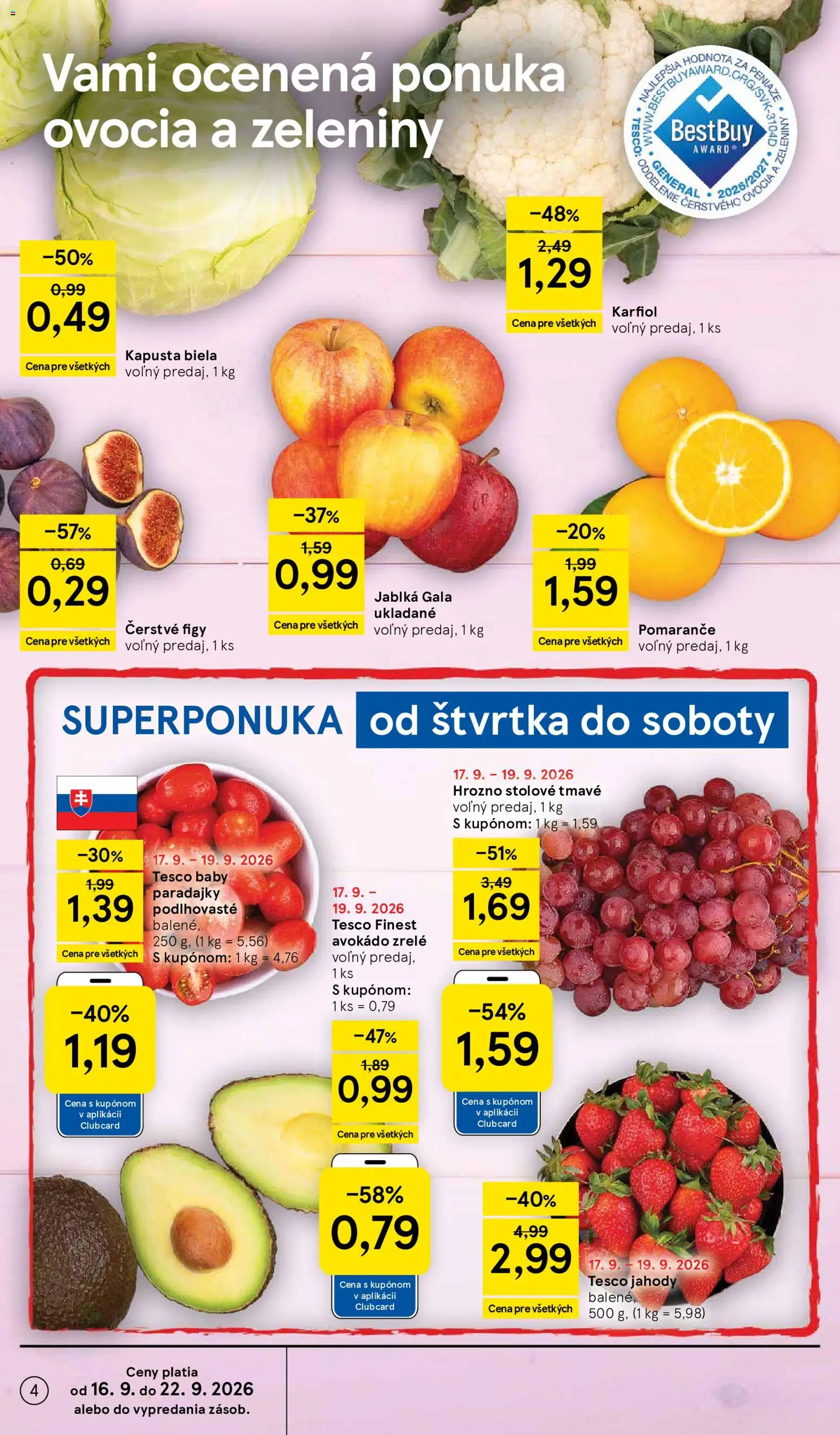 Náhľad Tesco letáku platného od 16.09.2026
