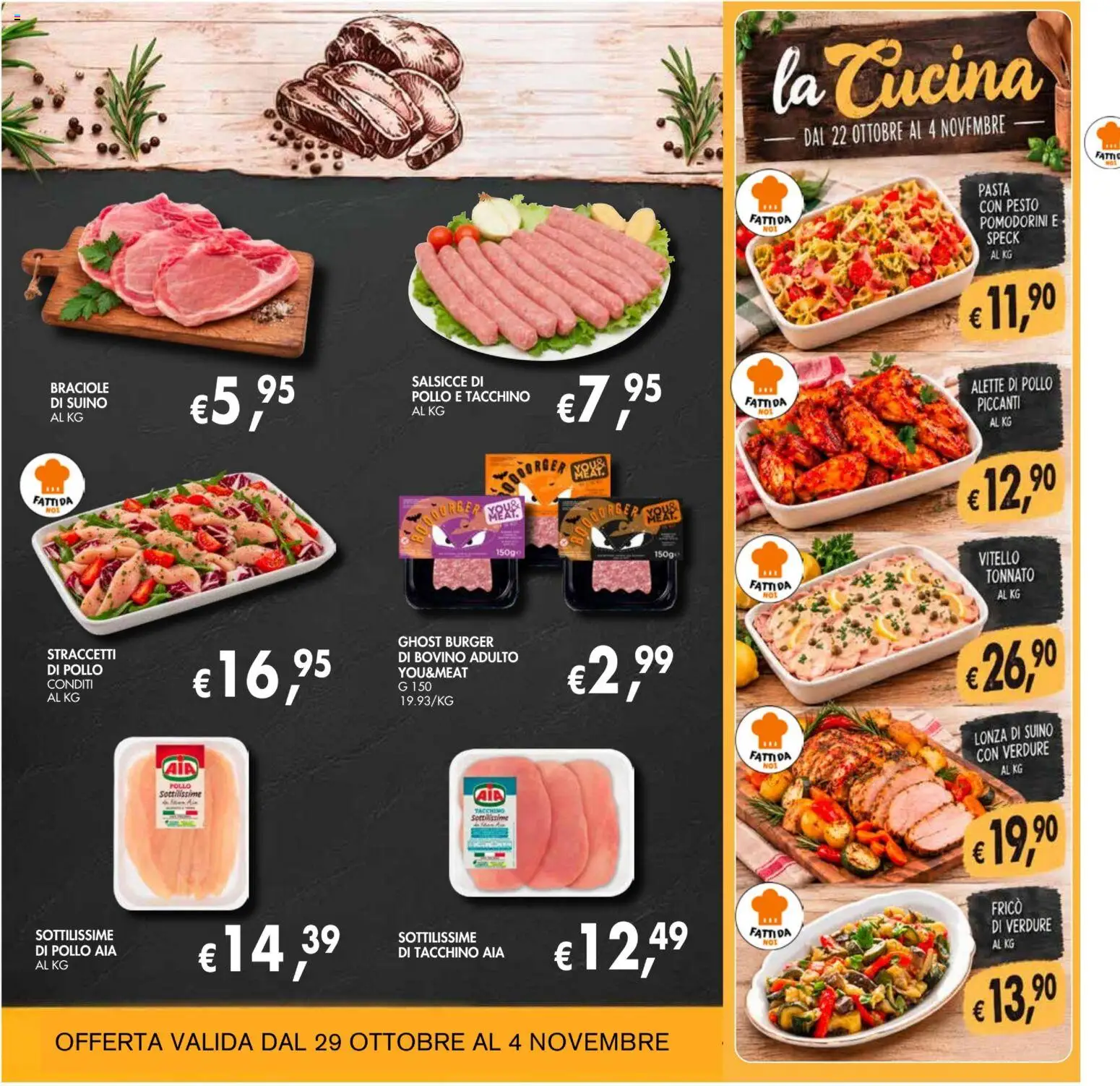 Anteprima dell'opuscolo Coal volantino èccoMi Cesena dal negozio Coal valido da 22/10/2026 - Pollo, Tacchino, Speck, Bovino, Verdure, Vitello, Suino, Pomodorini