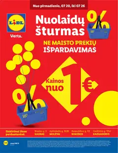 LIDL parduotuvės leidinio LIDL leidinys - Nuolaidų šturmas galiojančio nuo 2026.07.20 peržiūra