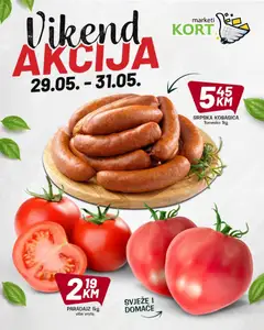 Pregled letka Kort Marketi vikend akcija trgovine Kort Marketi vrijedi od 29.05.2026