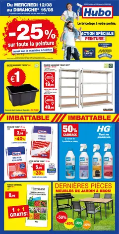 Voorbeeld van Hubo Publicité van winkel Hubo geldig vanaf 12/08/2026