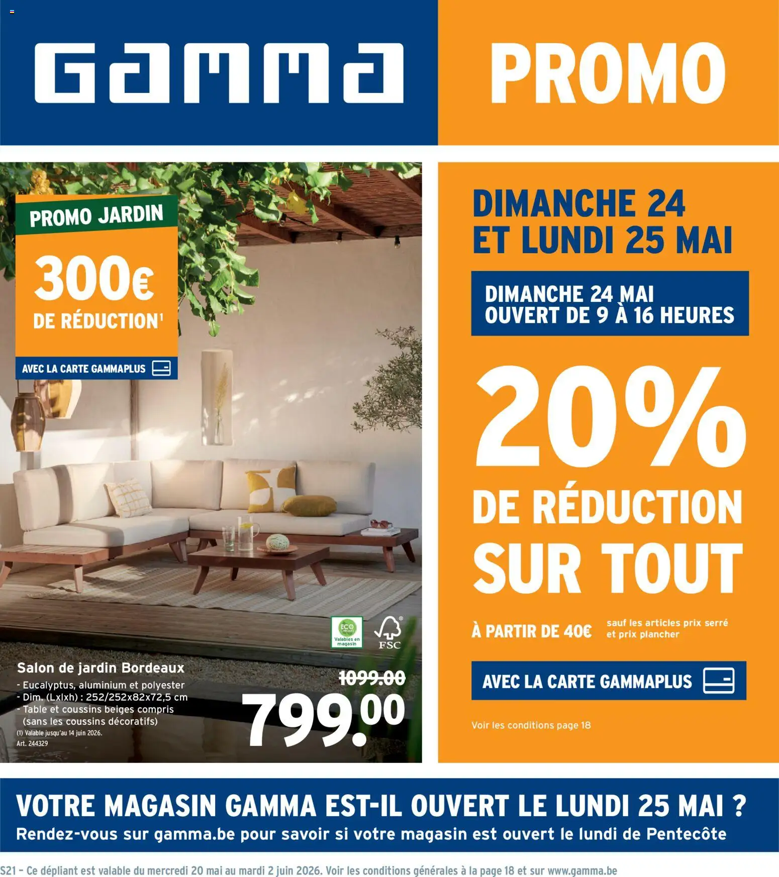 Voorbeeld van GAMMA Publicité van winkel GAMMA geldig vanaf 20/05/2026