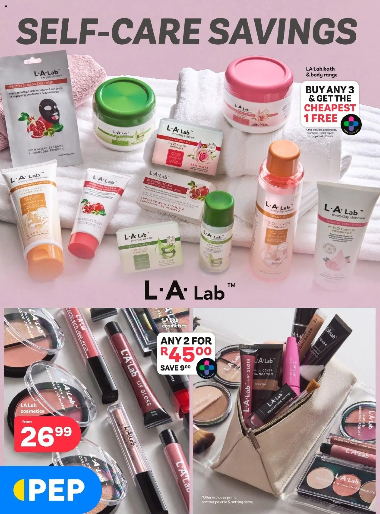 Preview of PEP Stores flyer valid from 24/07/2026 - Water, Aloe Vera, Lip gloss, Mask, Concealer, Blush, Powder, Lotion
