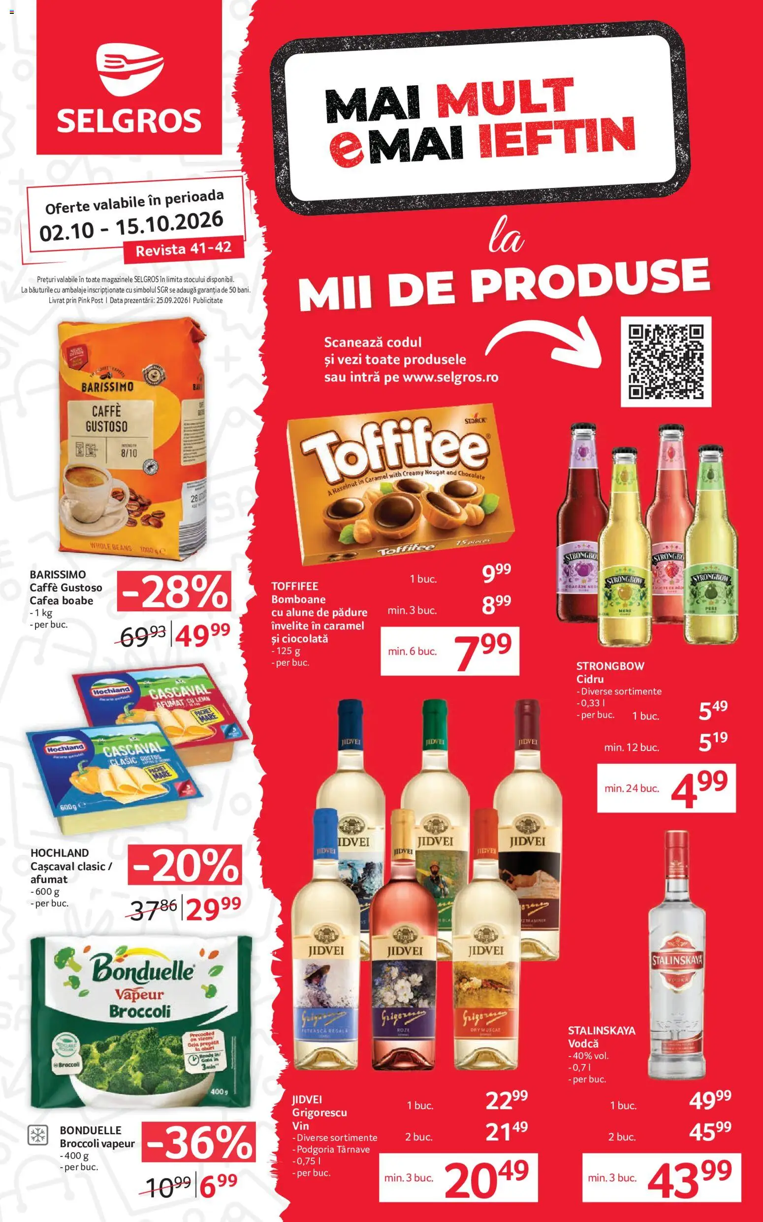 Previzualizarea de cataloage: Selgros Selgros Catalog Magazine Mici valabil de la 02.10.2026 - Cafea, Ciocolată, Broccoli, Cașcaval, Bomboane, Alune, Vodca, Alune de pădure