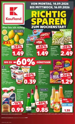 Vorschau von dem Prospekt des Geschäftes Kaufland, gültig ab dem 14.09.2026