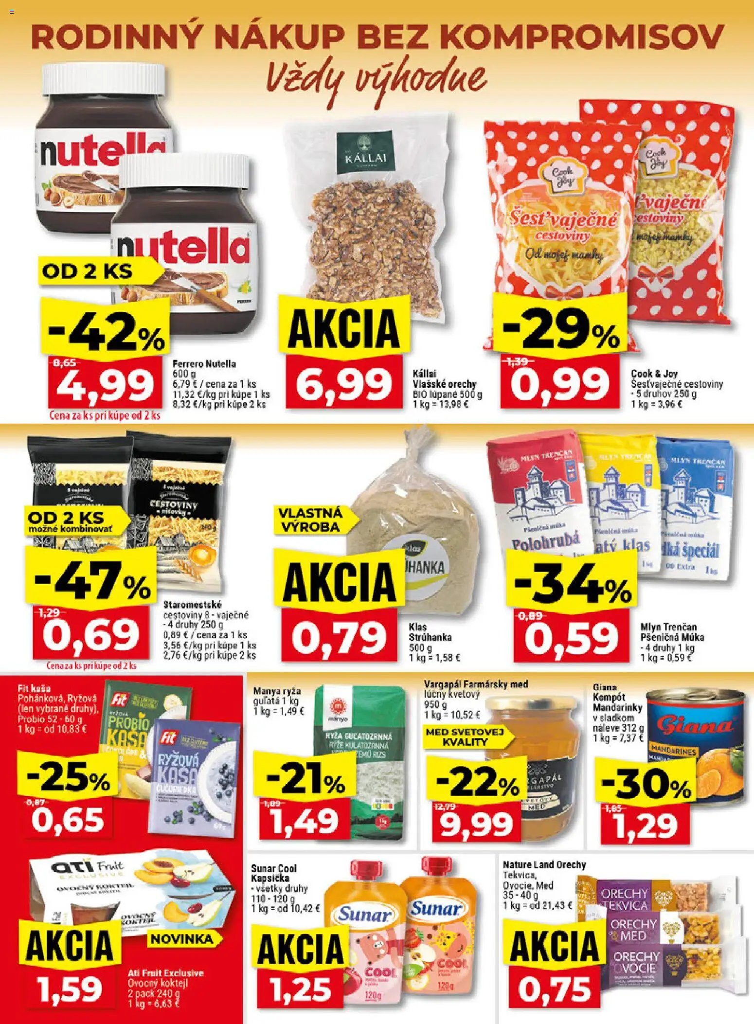 Náhľad Klas letáku platného od 05.10.2026 - Cestoviny, Tekvica, Orechy, Nutella, Ryža, Vlašské orechy, Múka, Kaša