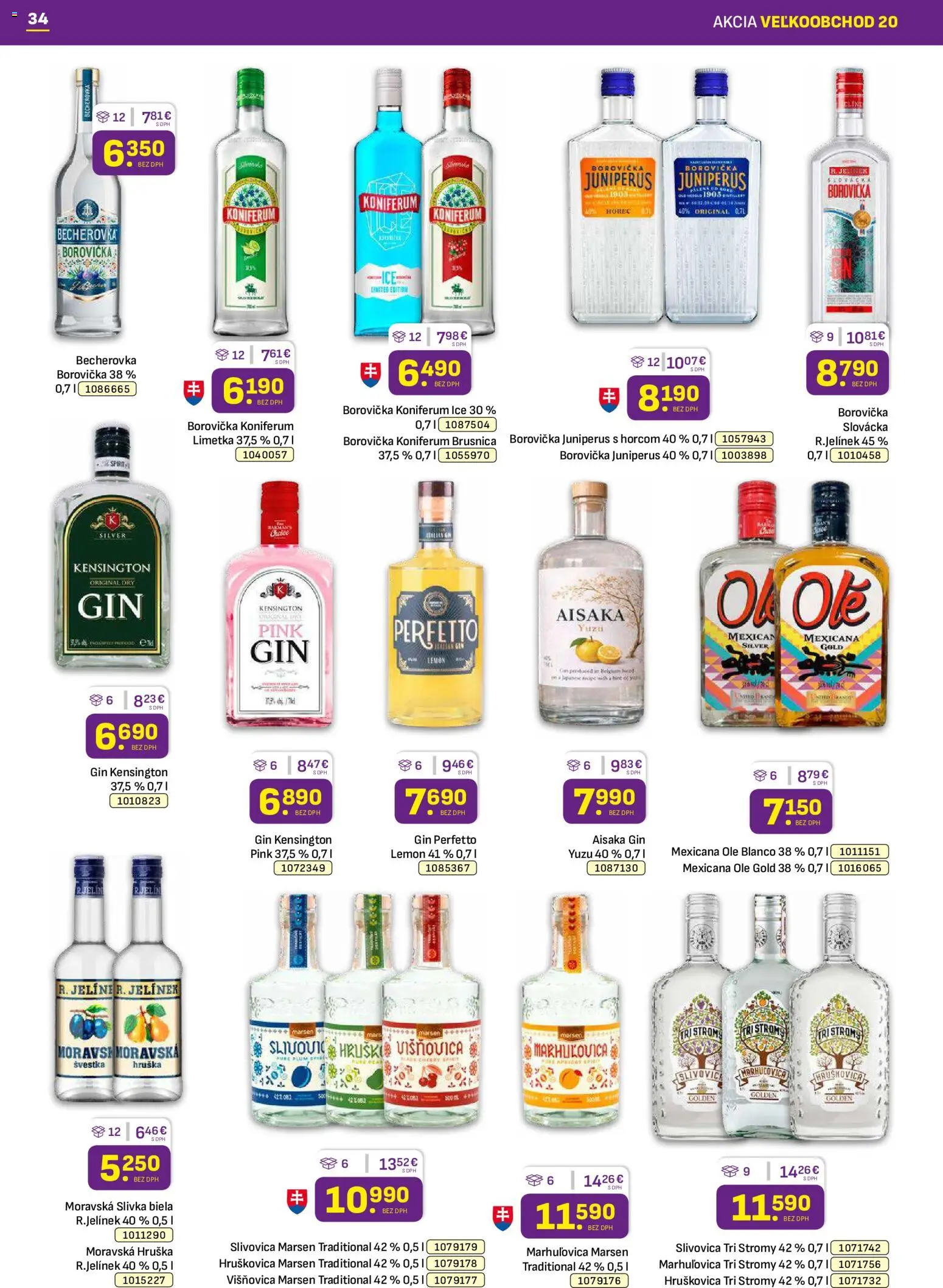 Náhľad Libex letáku platného od 05.10.2026 - Borovička, Gin, Becherovka, Slivovica, Limetka, Koniferum, Hruškovica