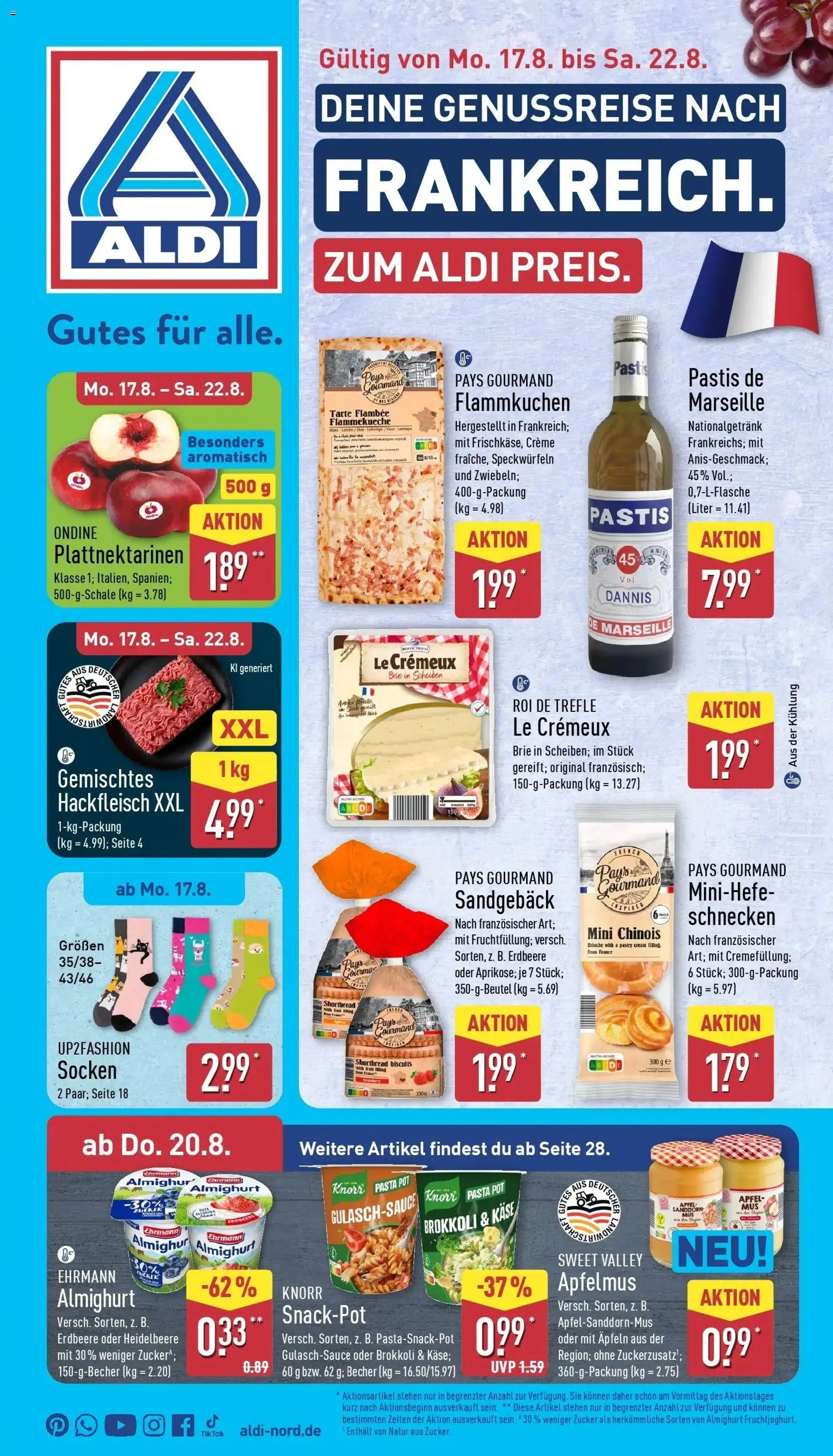 Vorschau von dem Prospekt des Geschäftes Aldi, gültig ab dem 17.08.2026
