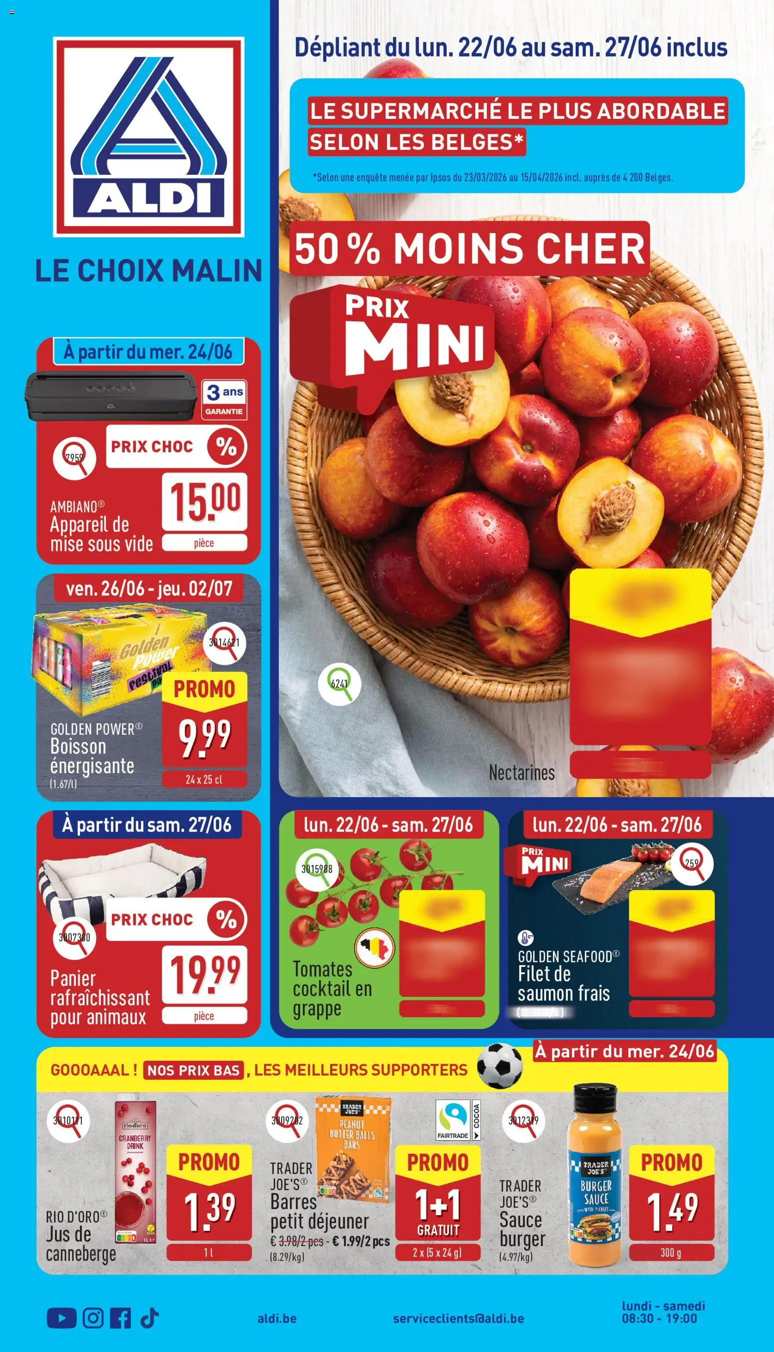 Voorbeeld van Aldi Folder de la semaine 26 van winkel Aldi geldig vanaf 22/06/2026