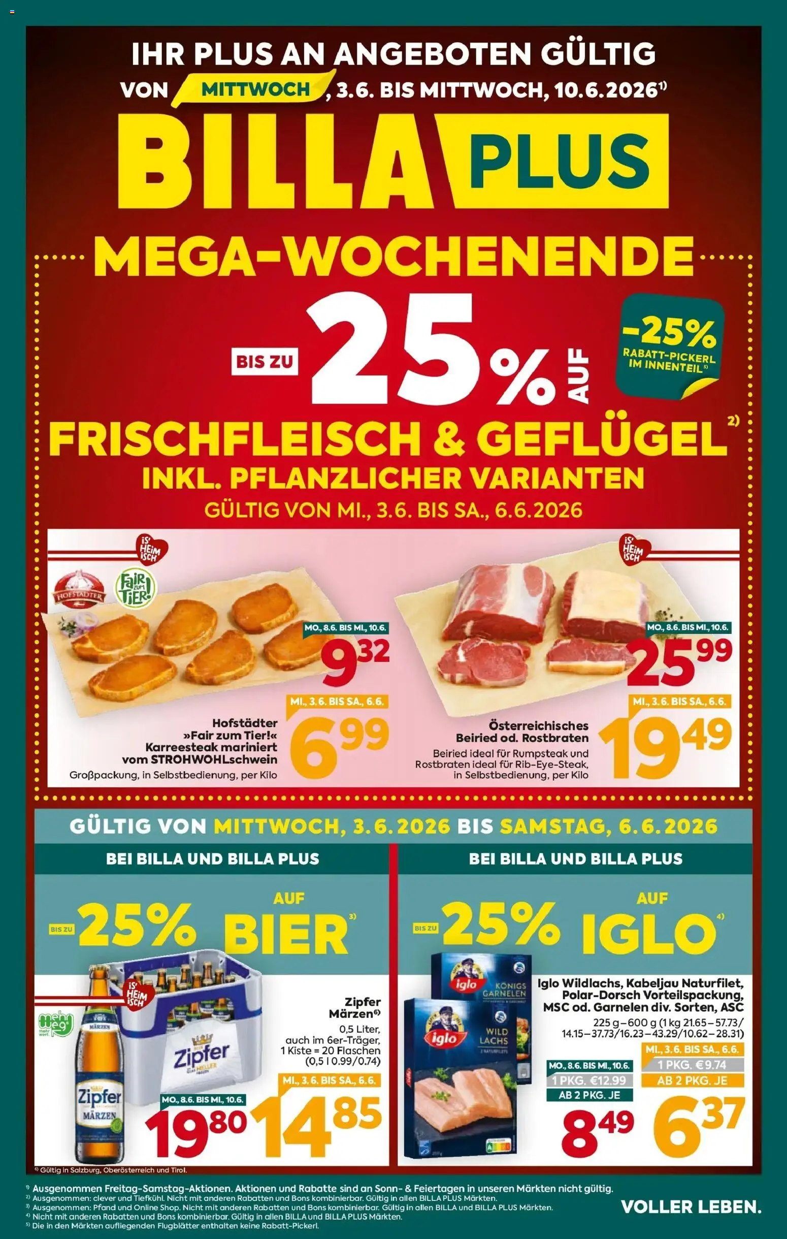 Vorschau der Angebote: Billa Plus Billa Plus Flugblatt - Tirol gültig ab 03.06.2026 - Bier