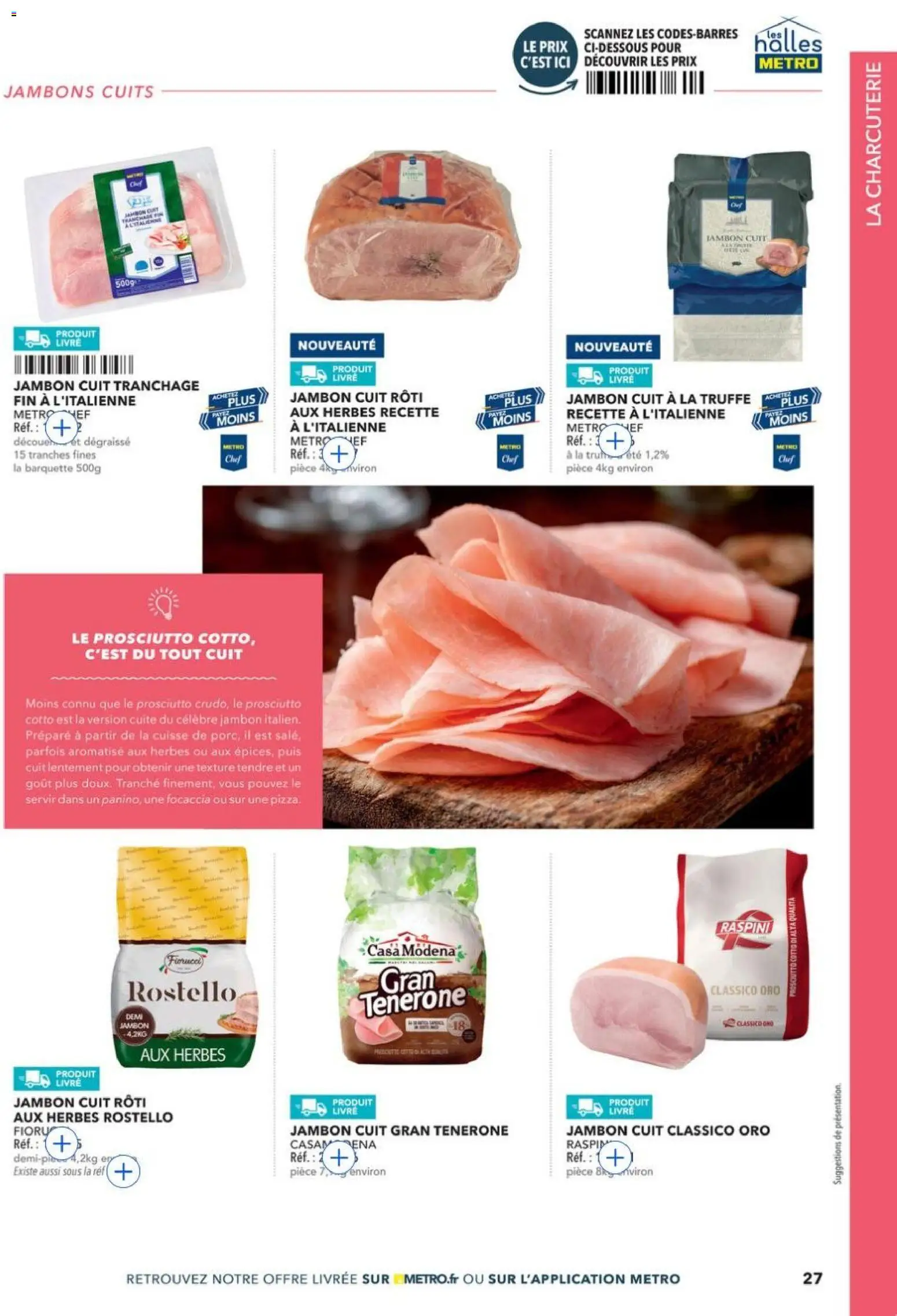 Prévisualisation de METRO - Guide Italie du magasin METRO formulaire valide 28/05/2026 - Livre, Focaccia, Charcuterie, Jambon, Prosciutto, Cuisse