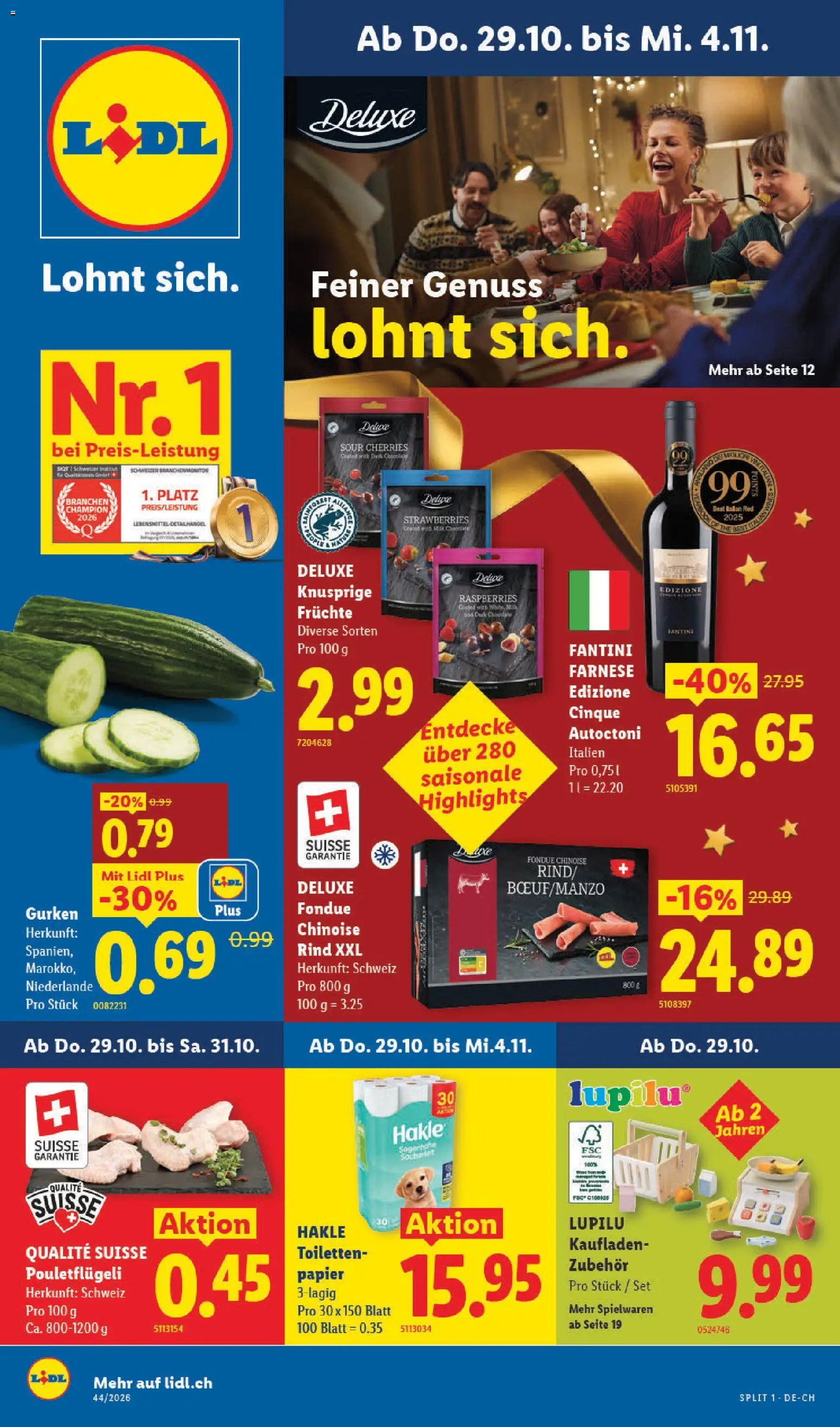 Vorschau des Merkblatts Lidl aktionen vom Shop Lidl gültig von 29.10.2026 bis 04.11.2026