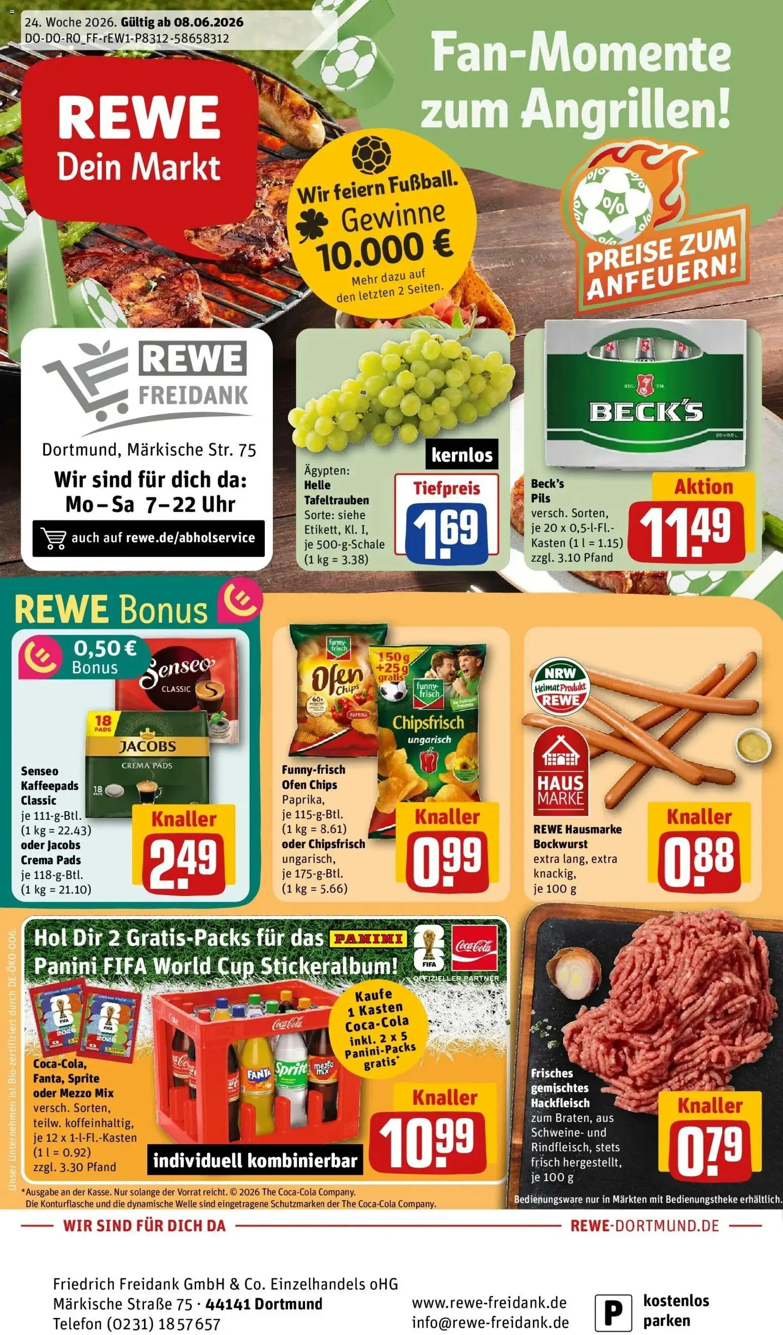 Vorschau von dem Prospekt des Geschäftes Rewe, gültig ab dem 08.06.2026
