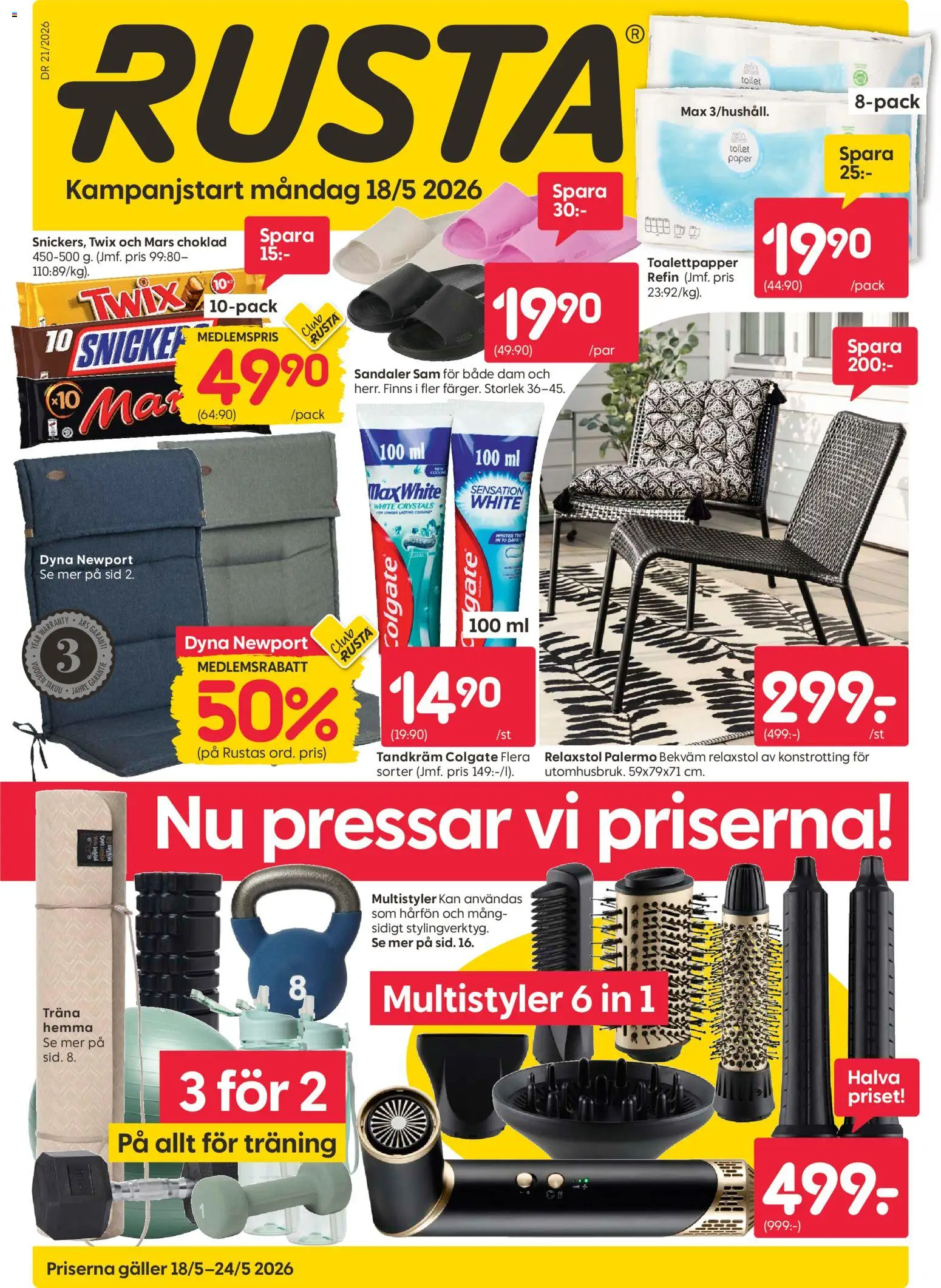 Förhandsgranska reklamblad Rusta erbjudanden från butik Rusta gäller från 18/05/2026