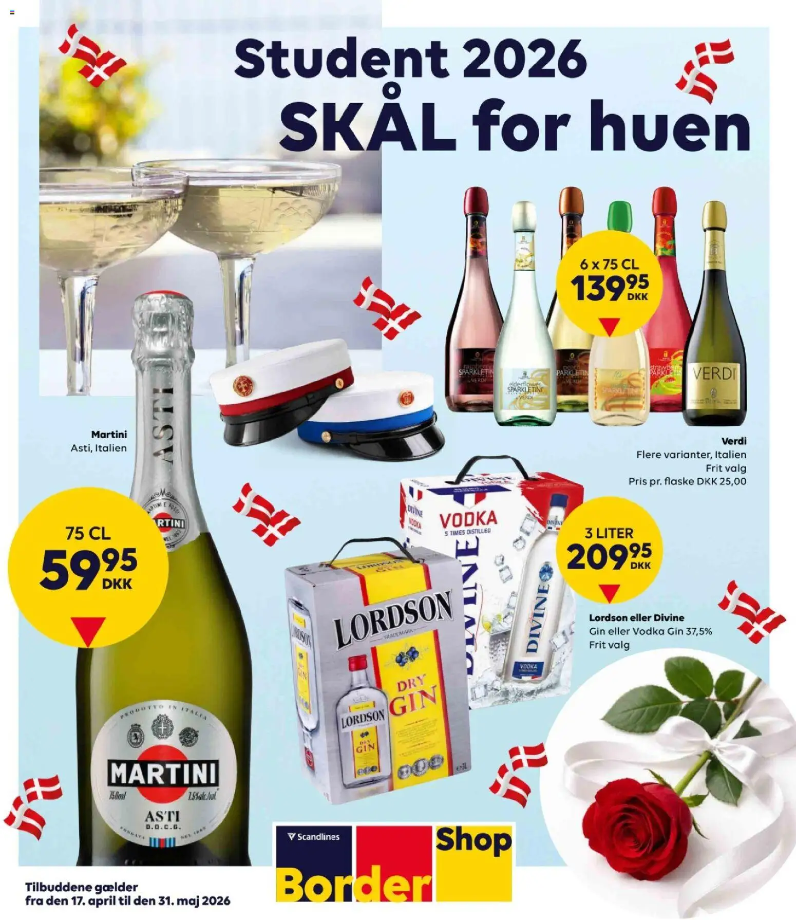 Eksempel på tilbudsavis Bordershop - Stærke tilbud til studenterfesten fra butik Bordershop gyldig fra 17/04/2026