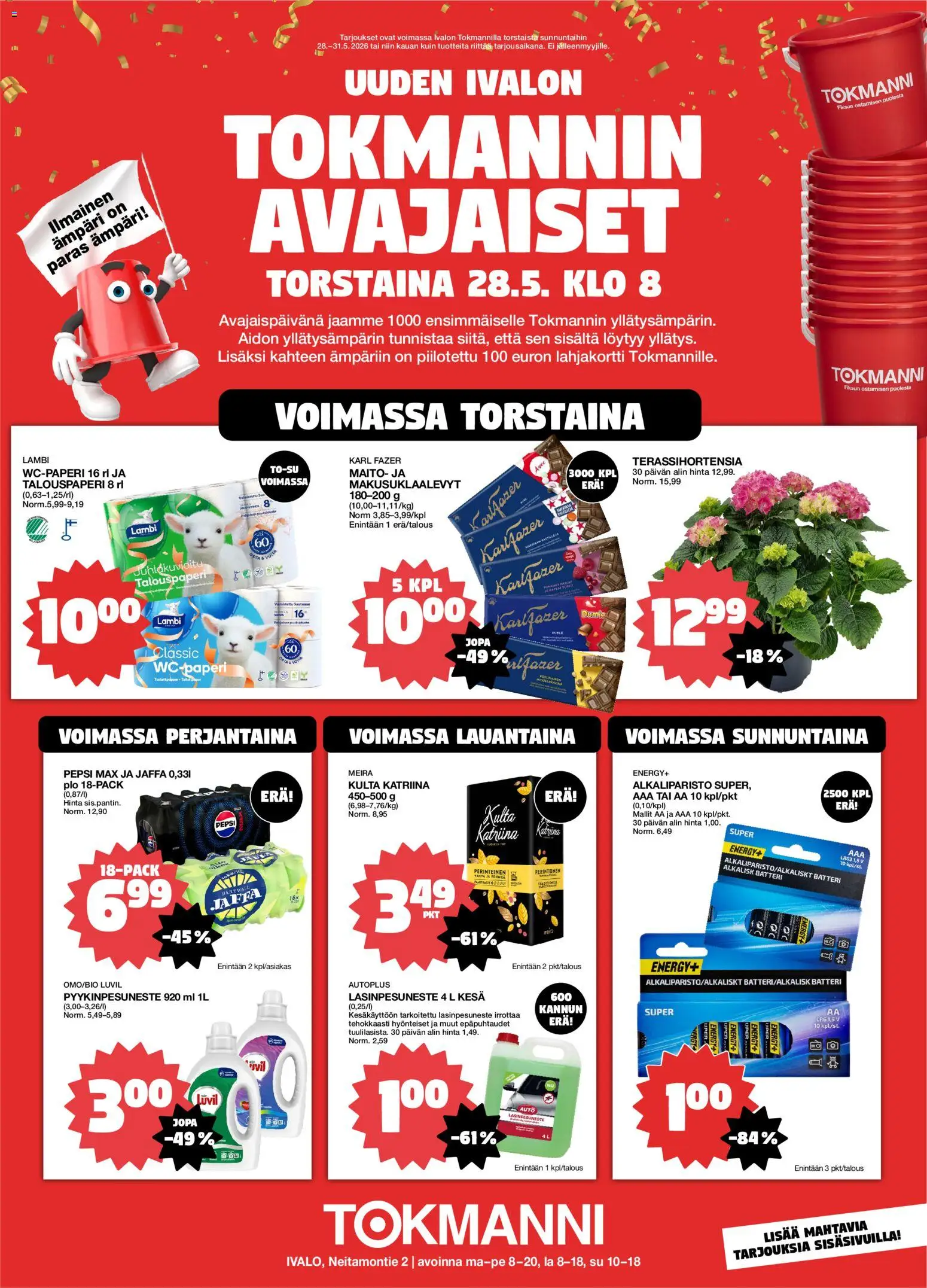 Kaupan Tokmanni Tokmanni tarjoukset - Uusi myymälä Ivaloon esikatselu, voimassa 28/05/2026