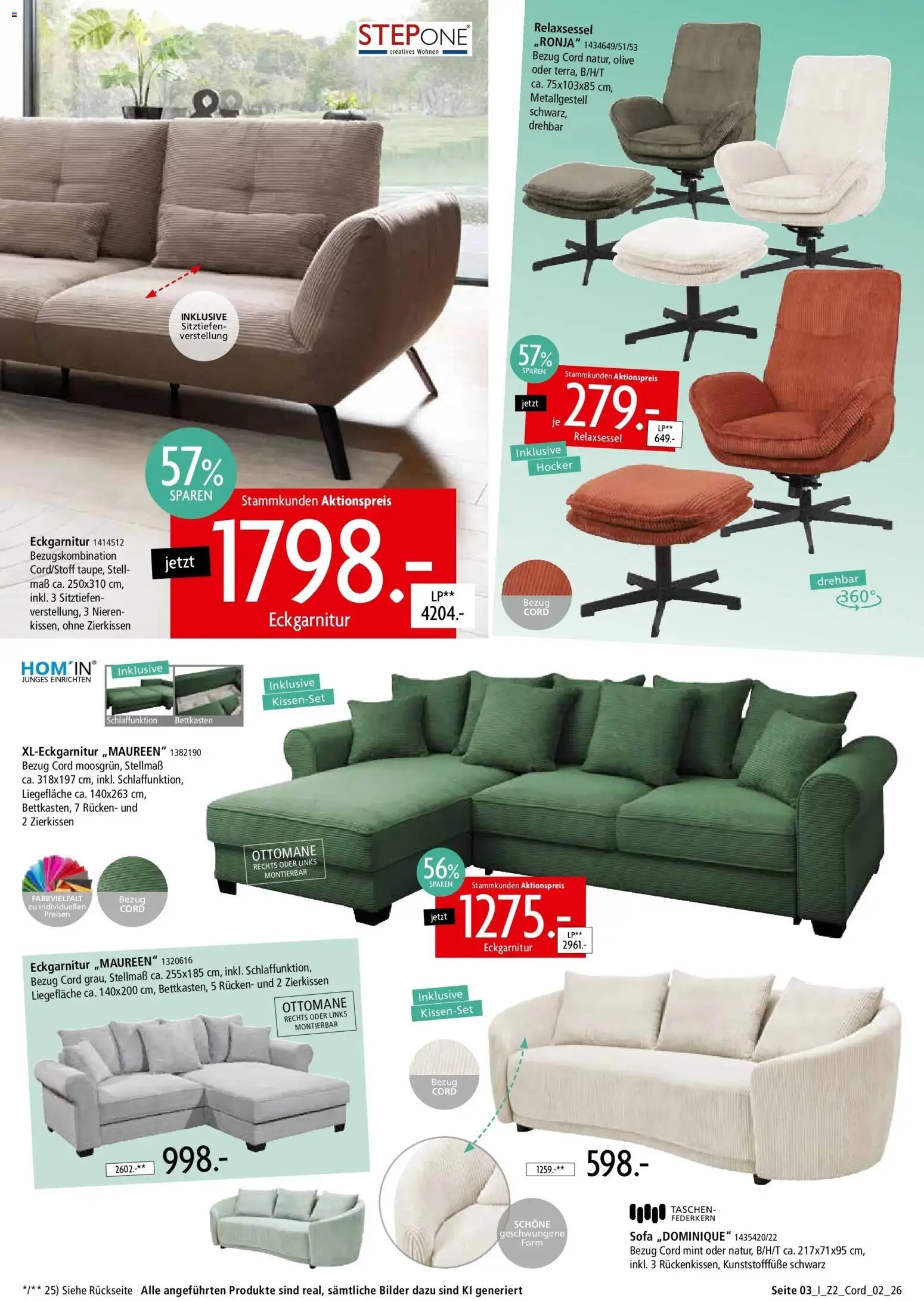 Vorschau von dem Prospekt des Geschäftes Zurbrüggen, gültig ab dem 01.09.2026 - Bilder, Sofa, Relaxsessel, Taschen, Hocker