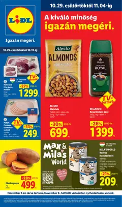 Lidl - Lidl akciós újság megtekintése, amely érvényes 2026.10.29.-től