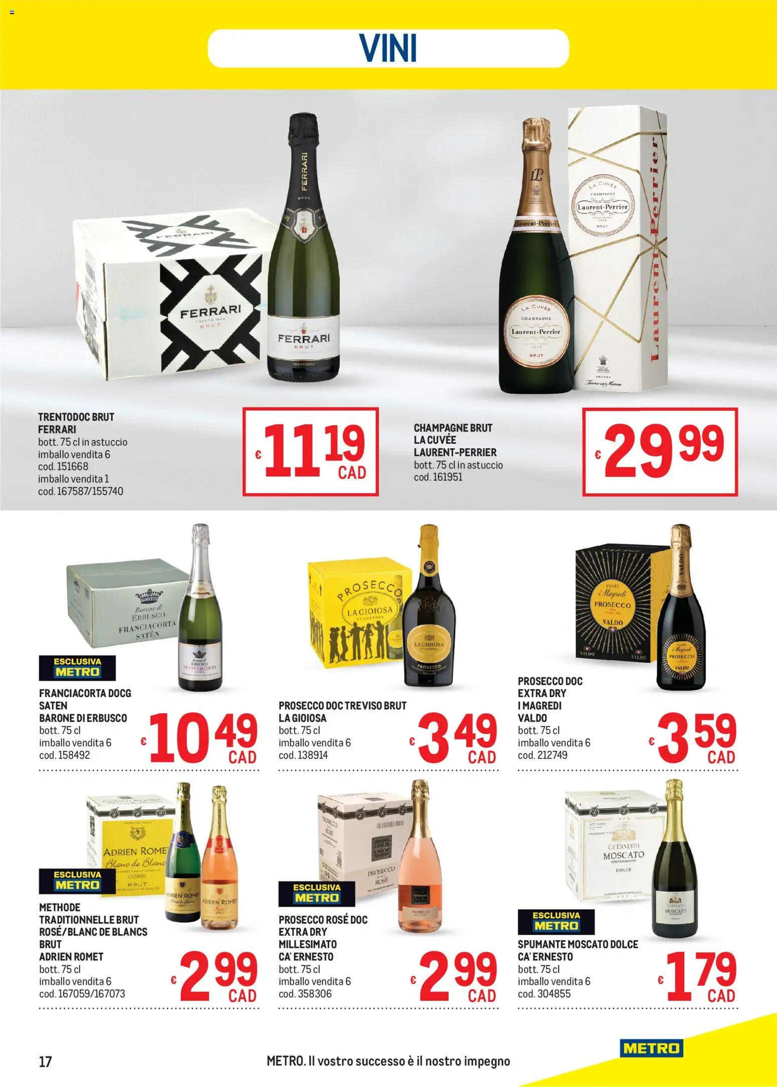 Anteprima dell'opuscolo Metro volantino dal negozio Metro valido da 22/10/2026 - Prosecco, Champagne, Astuccio, Spumante