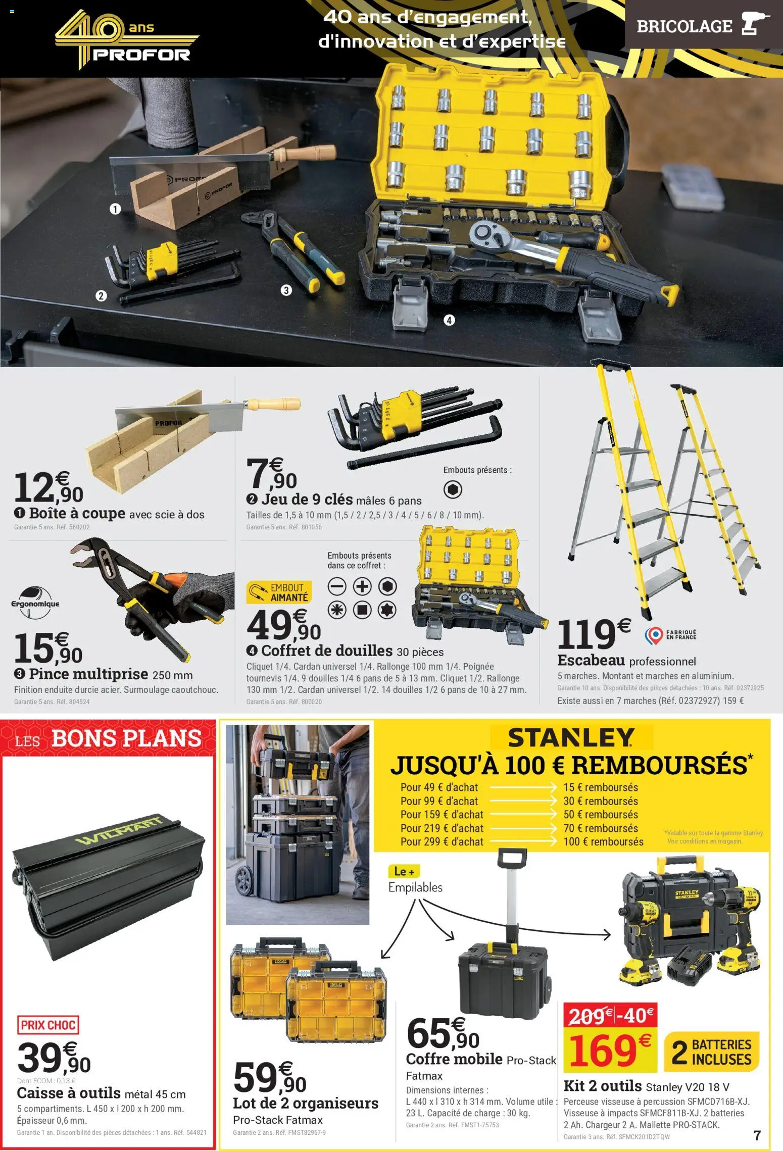 Prévisualisation de Espace Emeraude catalogue du magasin Espace Emeraude formulaire valide 21/10/2026 - Bricolage, Escabeau, Perceuse, Outils, Perceuse Visseuse, Tournevis, Pince, Coffret de douilles