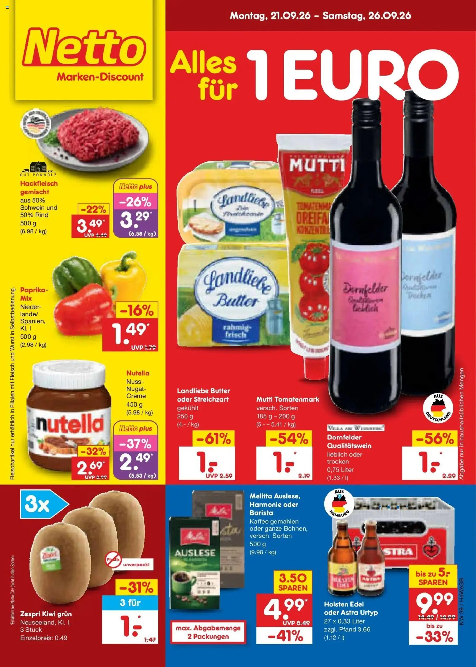 Vorschau von dem Prospekt des Geschäftes Netto Marken-Discount, gültig ab dem 21.09.2026
