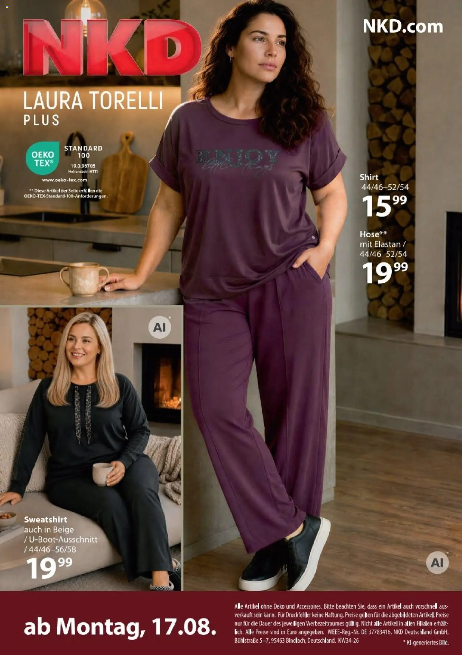 Vorschau von dem Prospekt des Geschäftes NKD, gültig ab dem 17.08.2026 - Sweatshirt, Hose, Shirt