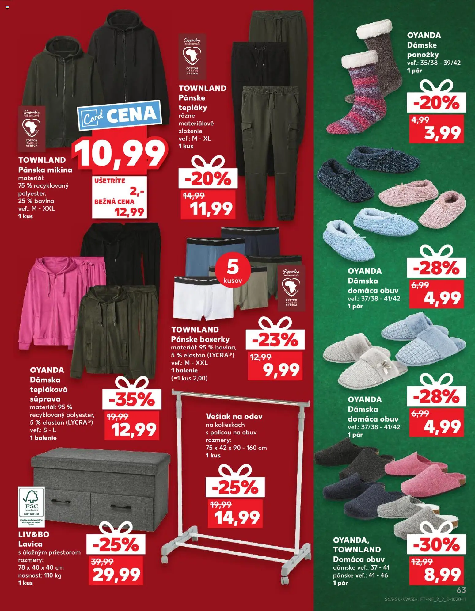 Náhľad Kaufland letáku platného od 11.12.2025 - Mikina, Ponožky, Boxerky, Lavica, Vešiak