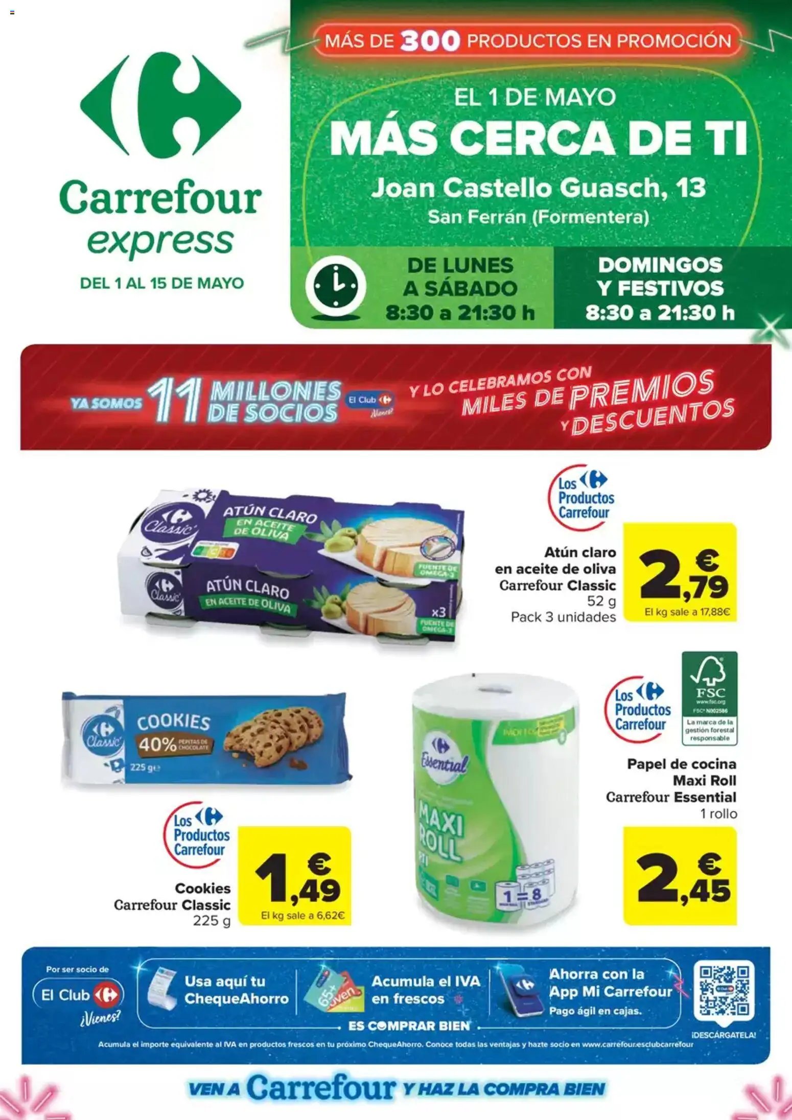 Vista previa del folleto de la tienda Carrefour Express válido desde el 01/05/2026 - Aceite de oliva, Chocolate, Cocina, Aceite, Atún, Atún claro