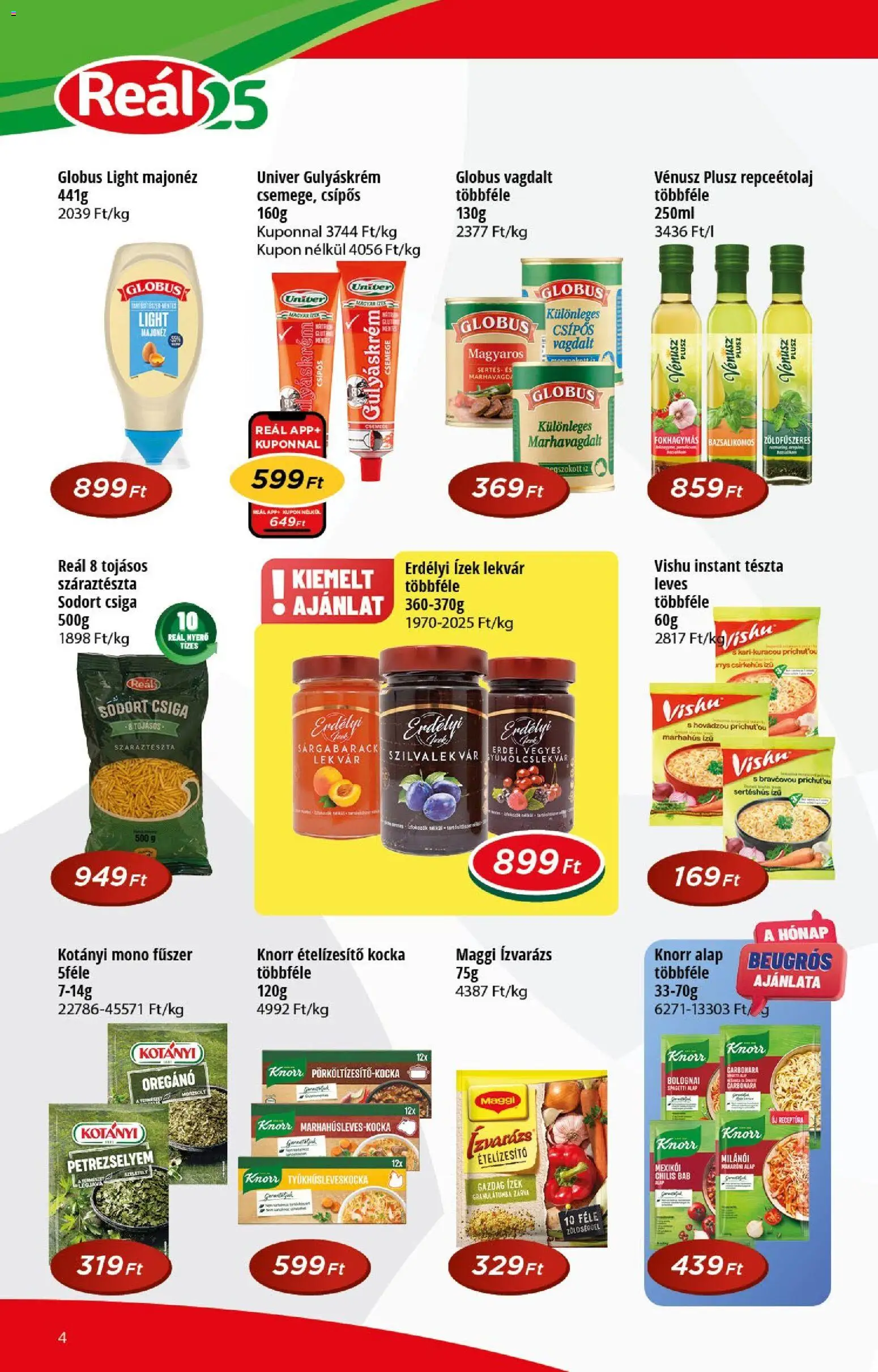 Reál - Reál akciós újság megtekintése, amely érvényes 2026.10.14.-től - Bolognai spagetti, Petrezselyem, Oregánó, Tészta, Lekvár, Maggi, Gulyáskrém, Ételízesítő