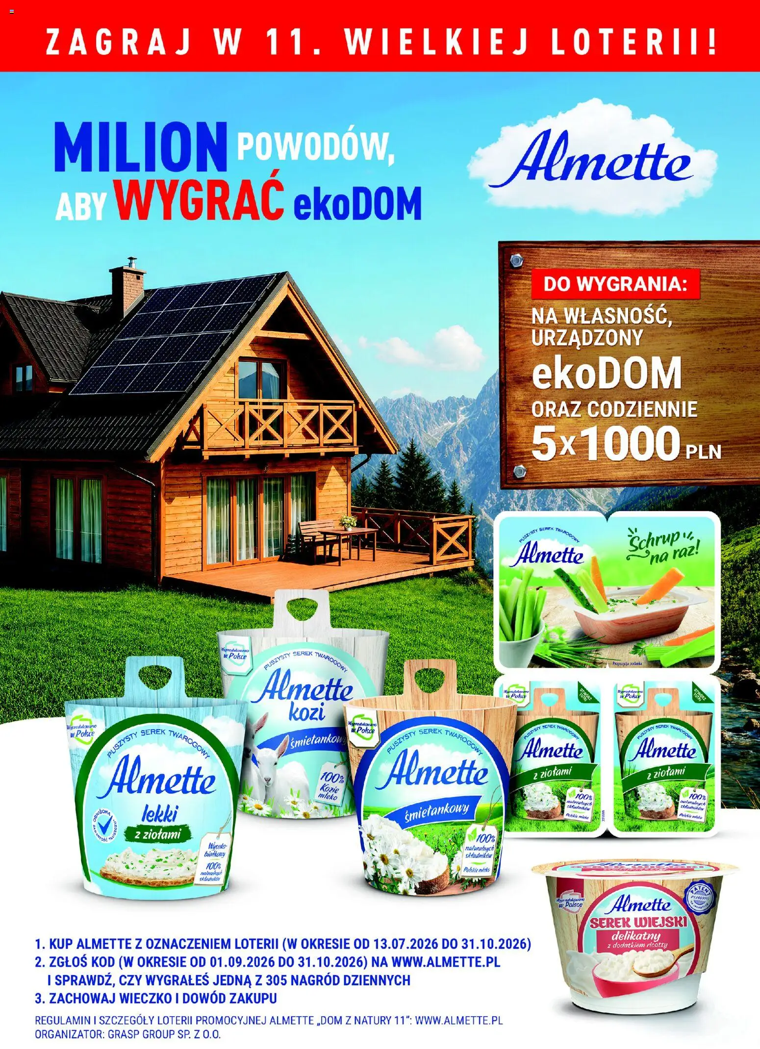 Pogląd gazetki "Makro gazetka - Almette Akcja dla Twoich klientów" ze sklepu Makro ważnej od 13.07.2026 - Mleko, Serek wiejski, Almette, Serek