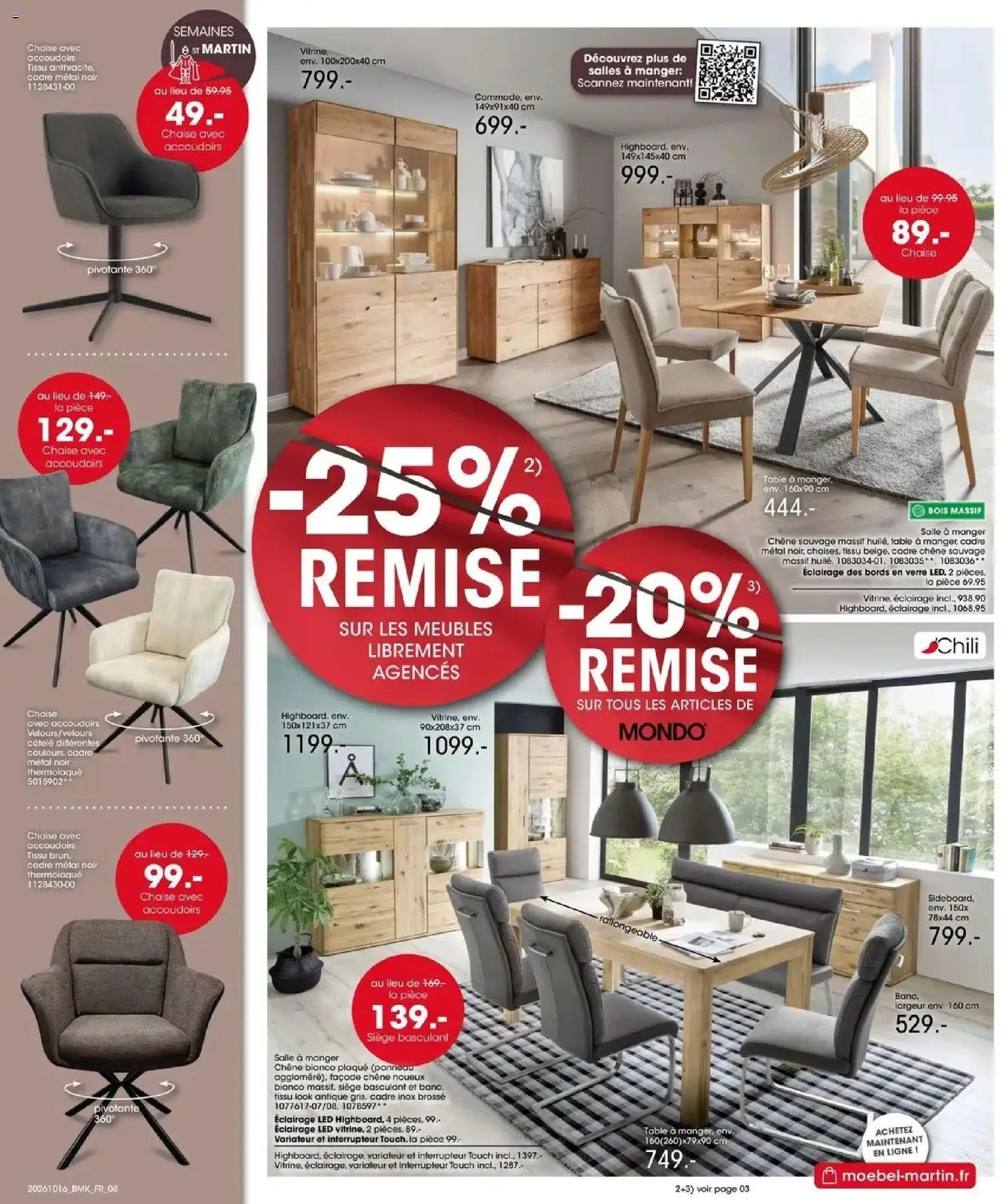 Prévisualisation de Möbel Martin: Offres hebdomadaires du magasin Möbel Martin formulaire valide 16/10/2026 - Chaise, Table, Interrupteur, Cadre, Éclairage, Brosse