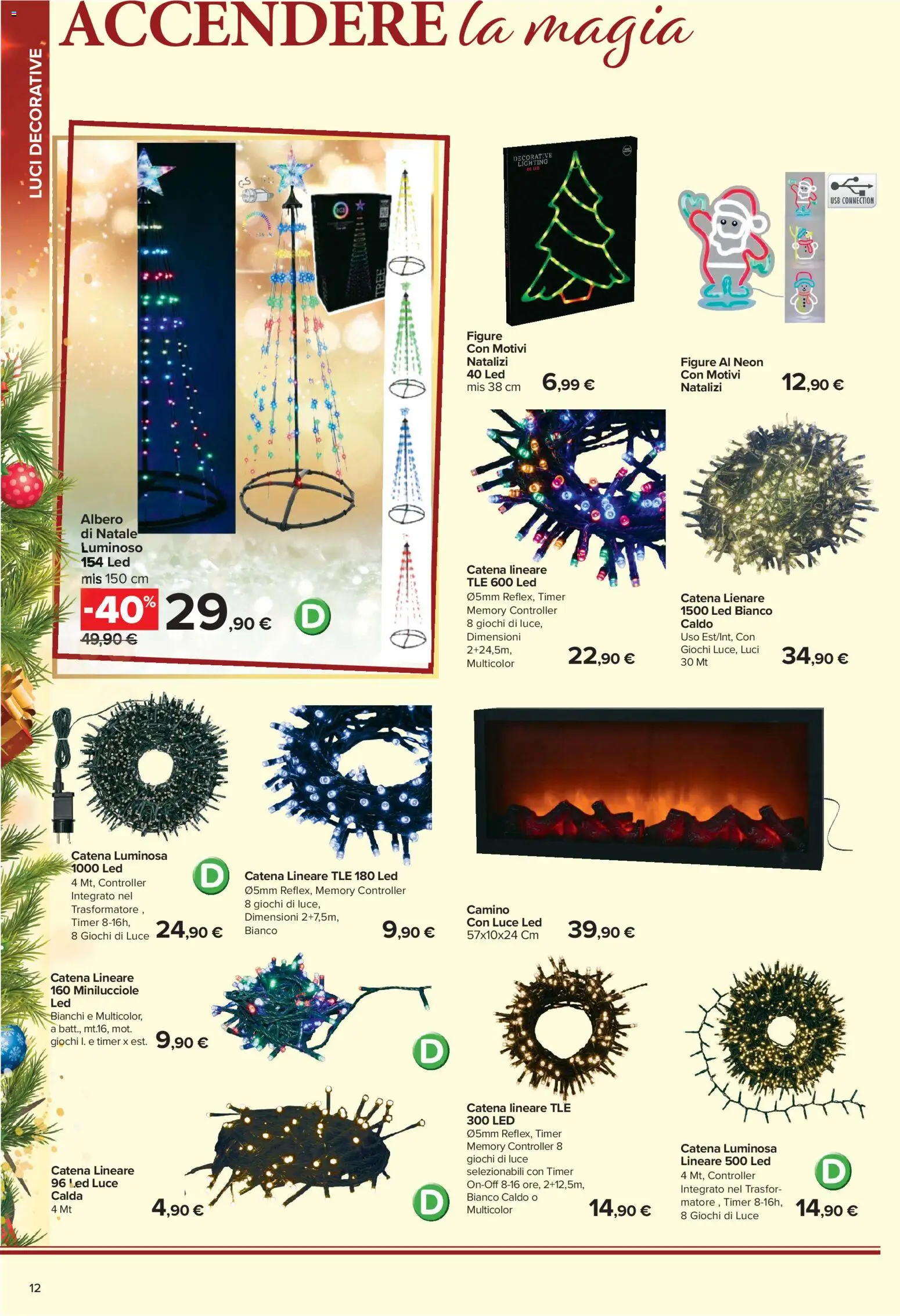 Anteprima dell'opuscolo Carrefour volantino Iper Catalogo Addobbo dal negozio Carrefour valido da 02/11/2026 - Albero di natale, USB, Luce LED