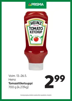 Kaupan Prisma Prisma tarjoukset ketsuppi esikatselu, voimassa 13/05/2026