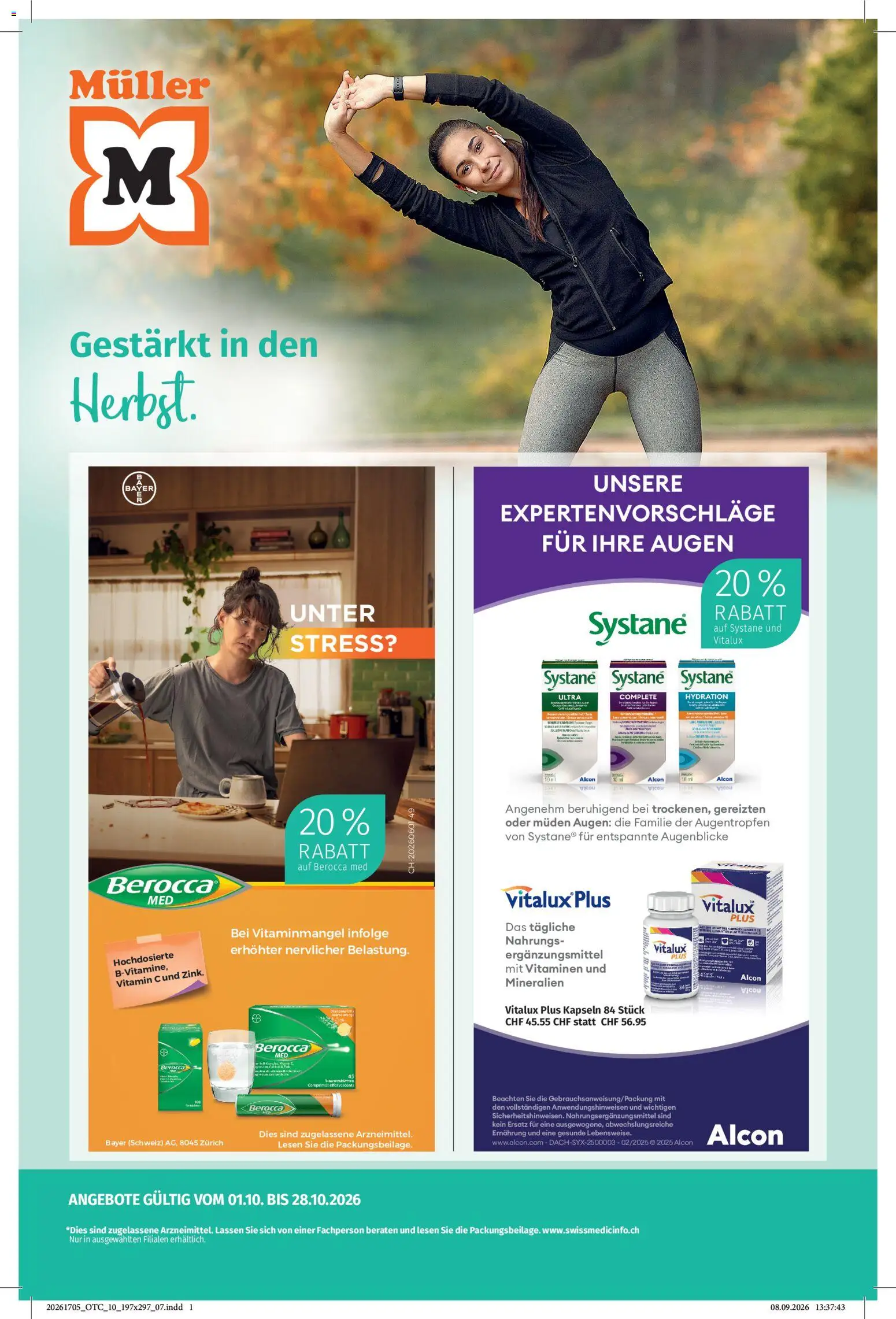 Vorschau des Merkblatts Müller aktionen Ihr Gesundheitsspezialist vom Shop Müller gültig von 01.10.2026 bis 28.10.2026