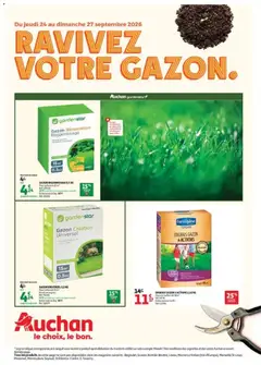 Prévisualisation de Auchan - Bons plans du week end jardinage du magasin Auchan formulaire valide 24/09/2026