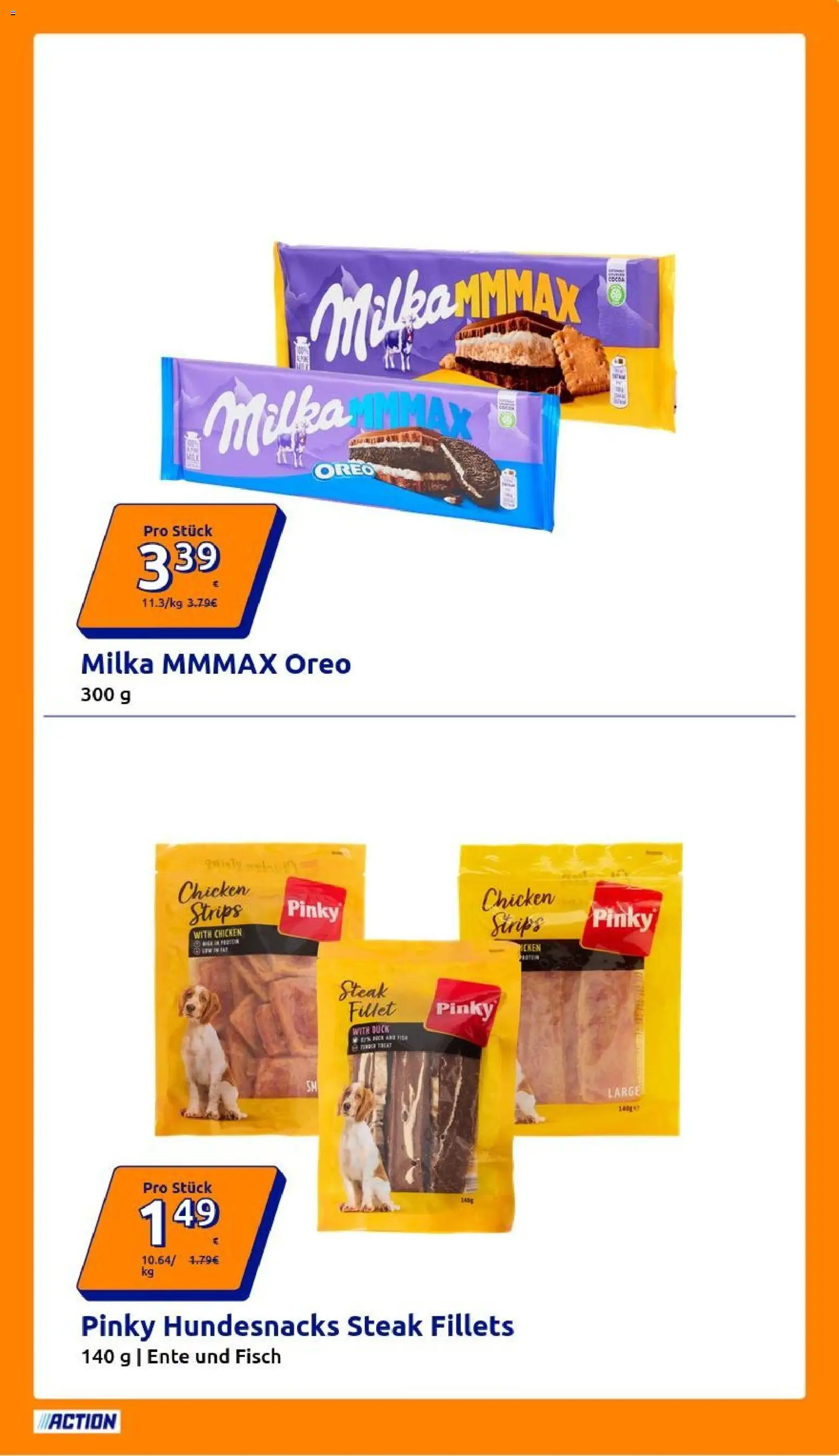 Vorschau von dem Prospekt des Geschäftes Action, gültig ab dem 21.10.2026 - Fisch, Steak, Ente, Milka