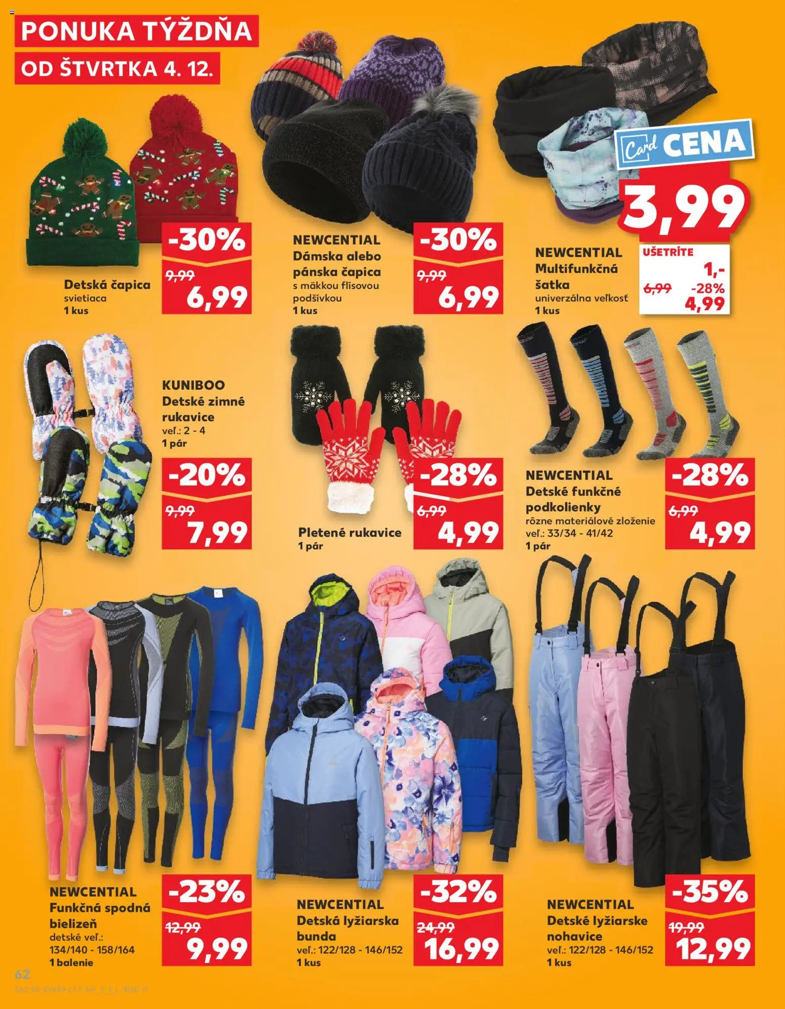 Náhľad Kaufland letáku platného od 04.12.2025 - Bunda, Nohavice, Rukavice, Spodná bielizeň, Šatka