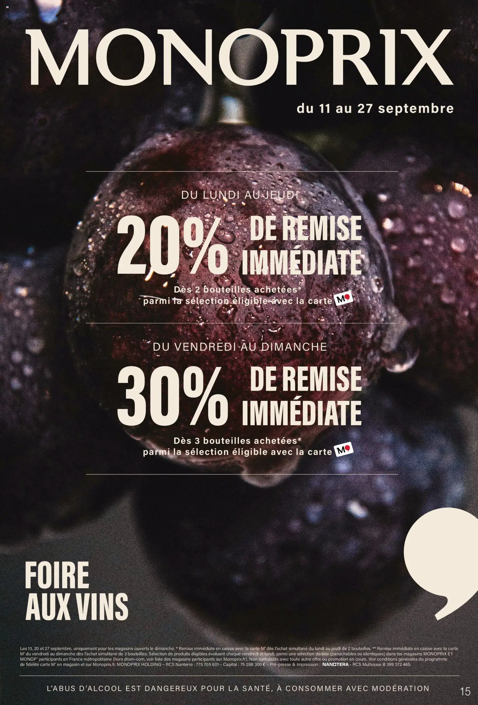 Prévisualisation de Monoprix catalogue du magasin Monoprix formulaire valide 08/09/2026 - Impression